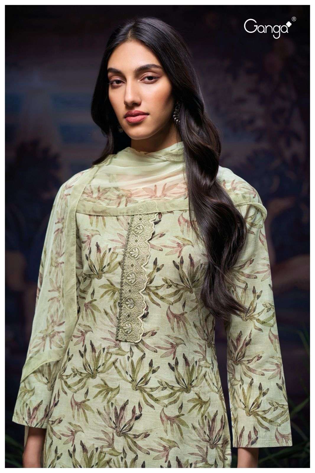  ireland 3385 by ganga colors series cotton linen with embroidery designer salwar kameez best online price surat
