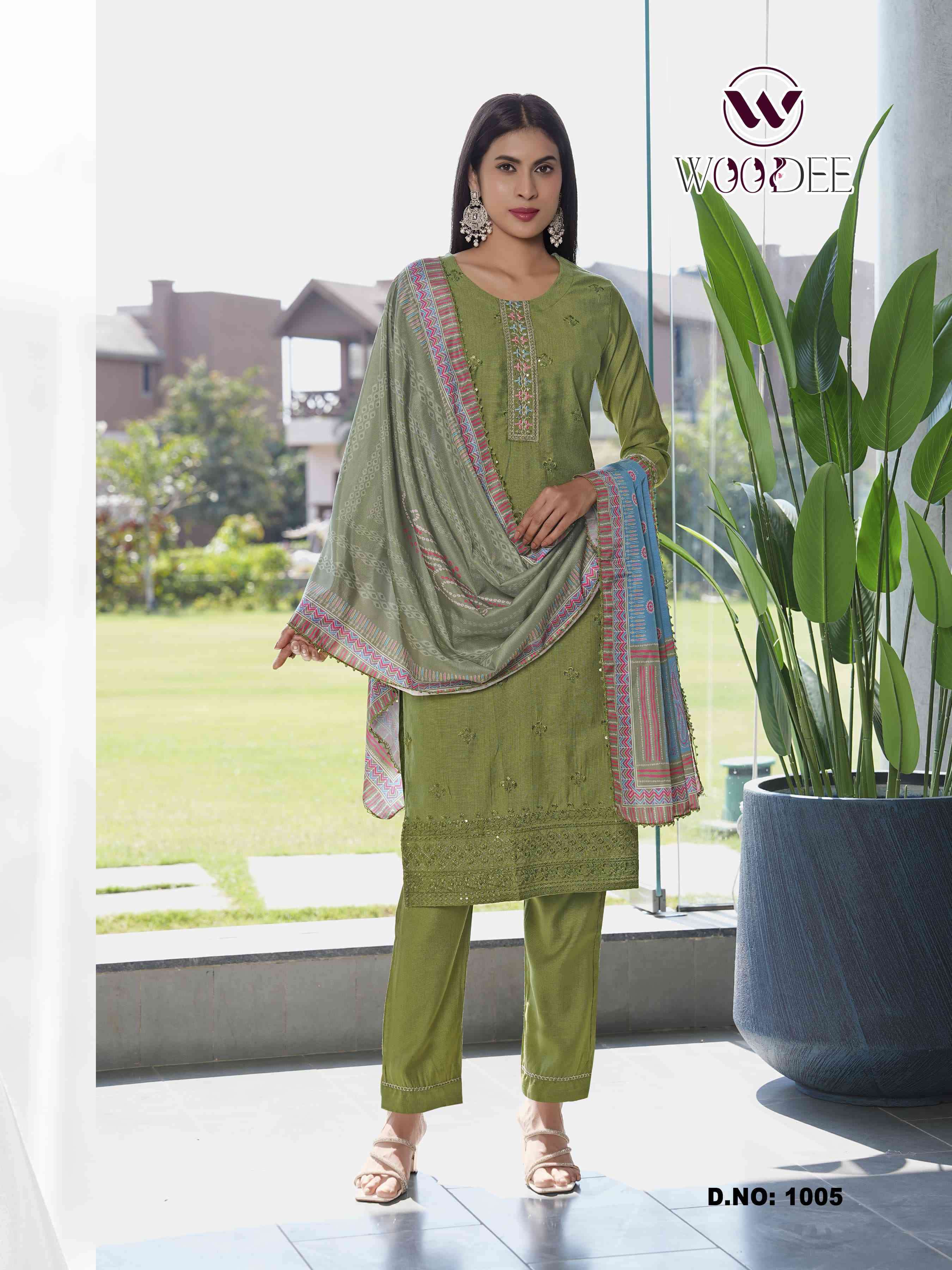 milly by woodee 1001-1006  series viscose muslin digital print cording sequence thread ready made kurti best online price surat