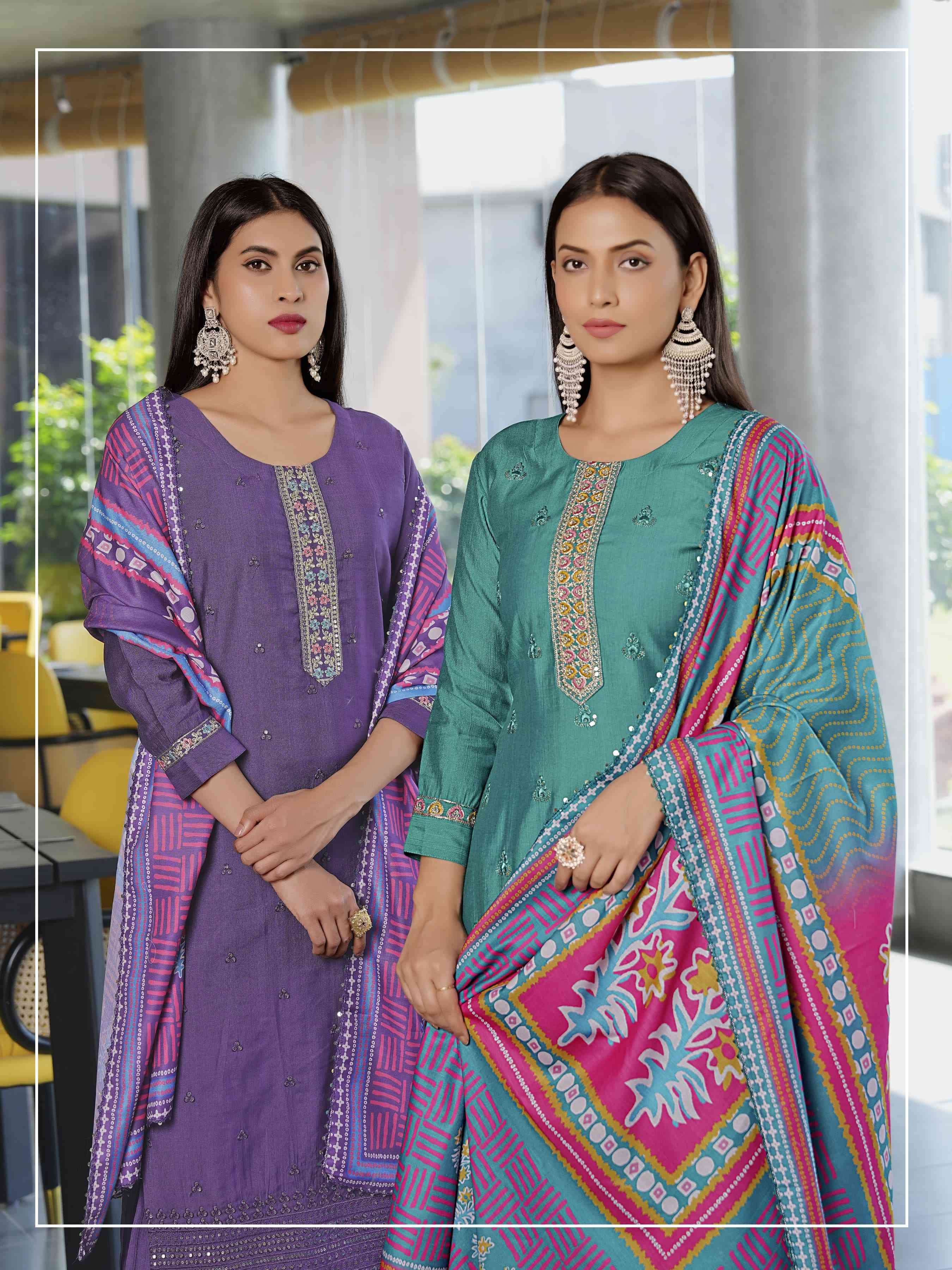 milly by woodee 1001-1006  series viscose muslin digital print cording sequence thread ready made kurti best online price surat