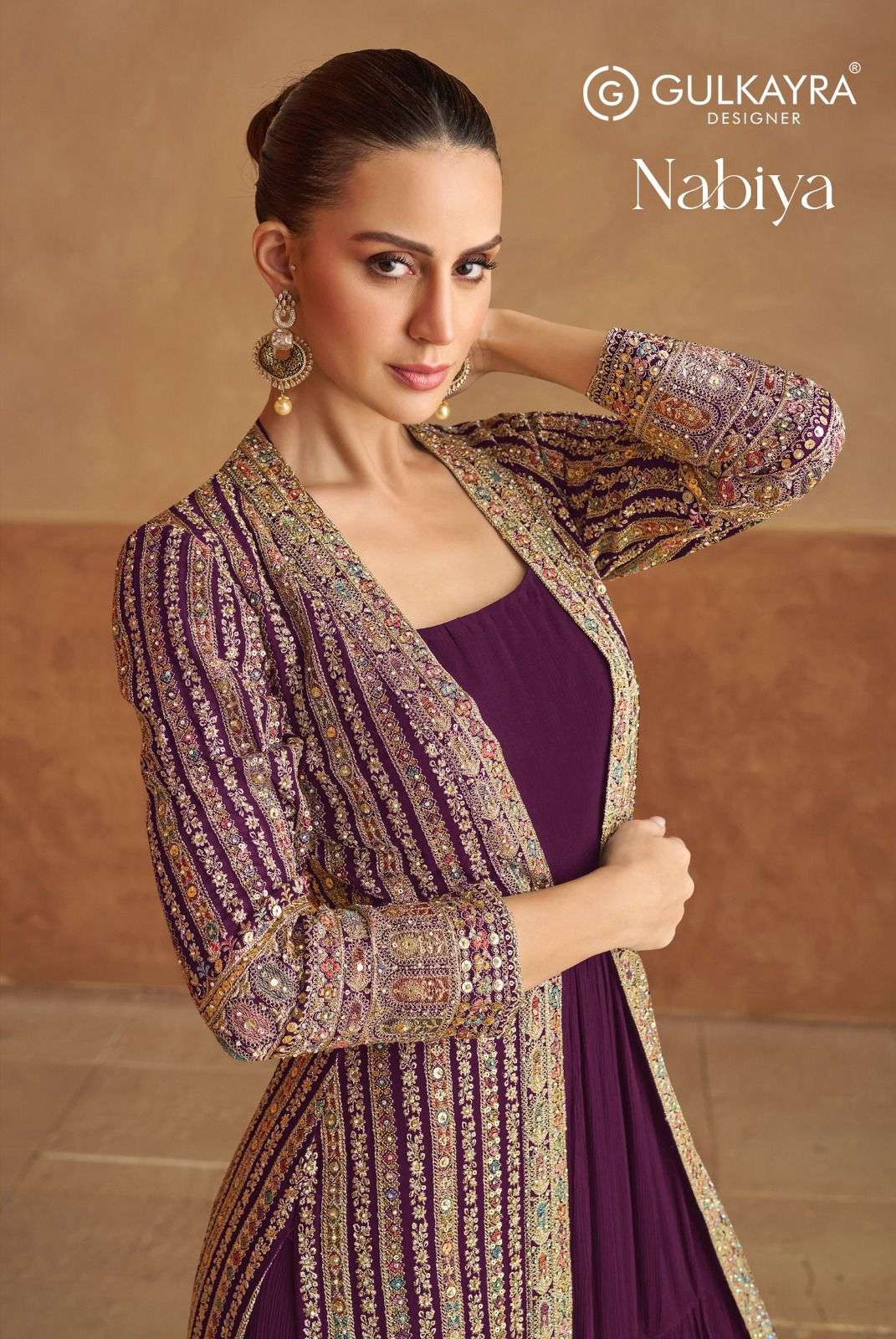 nabiya by gulkayra designer colors series real georgette  handwork with embroidery readymade gown best online price surat