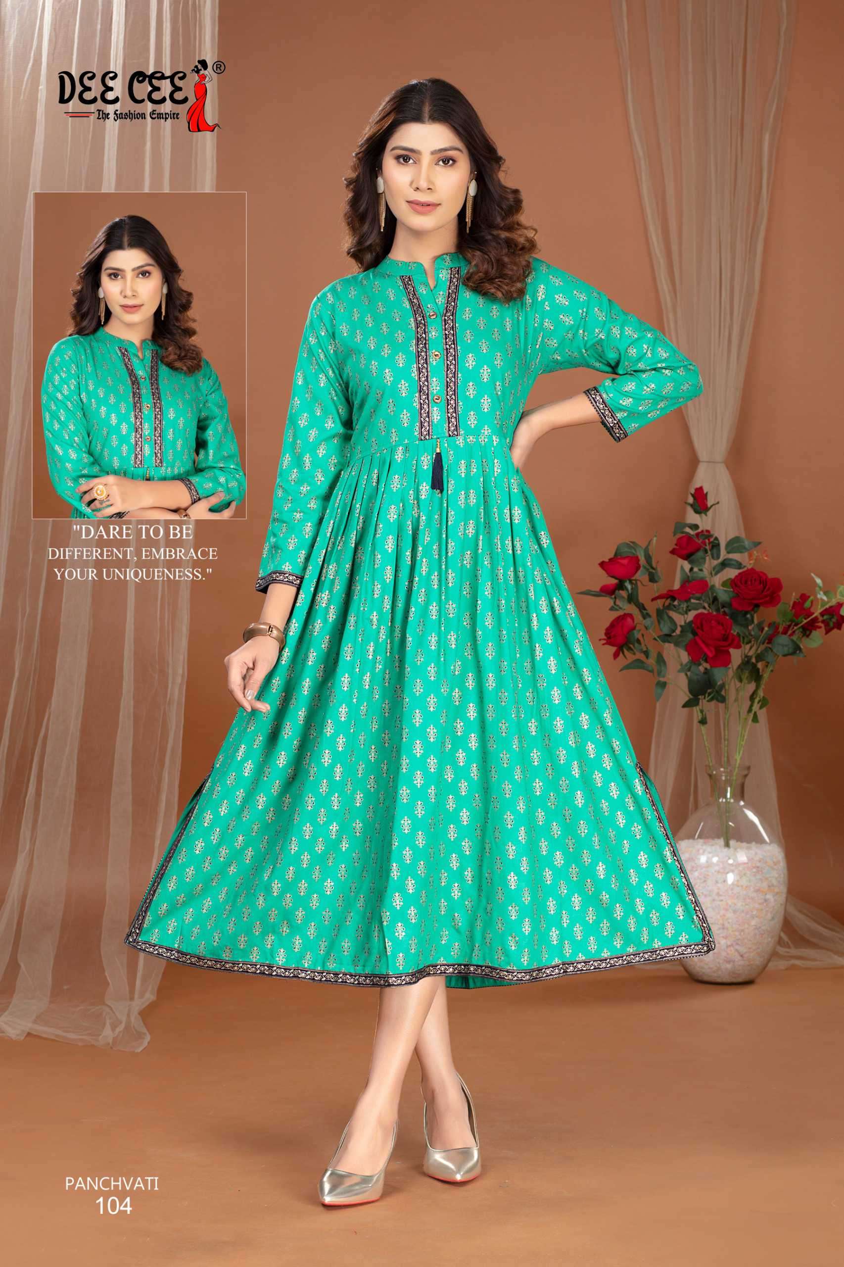panchvati by deecee color series rayon plain designer party wear kurti best online price surat india 