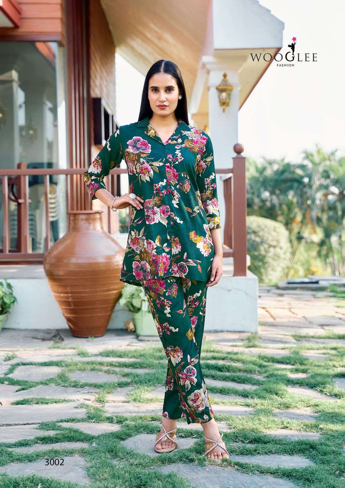 rolex by wooglee 3001-3006 series rayon with exclusive printed designer cord set collection best online price surat
