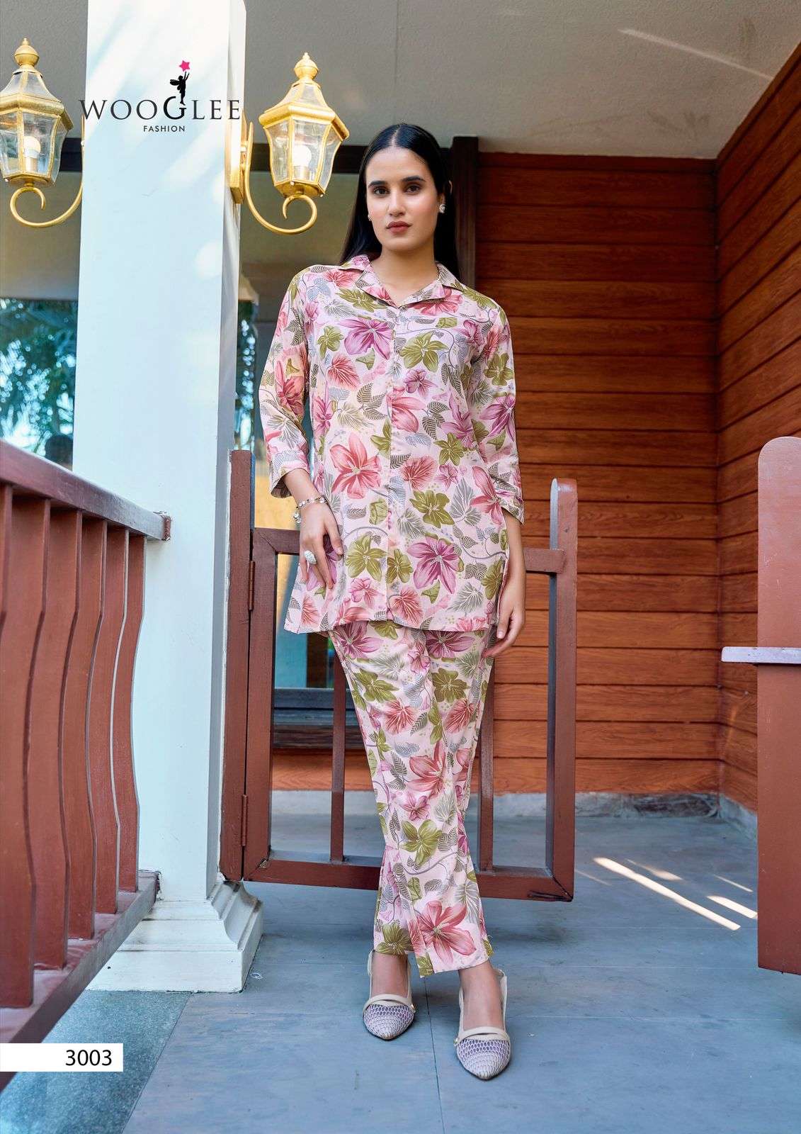 rolex by wooglee 3001-3006 series rayon with exclusive printed designer cord set collection best online price surat
