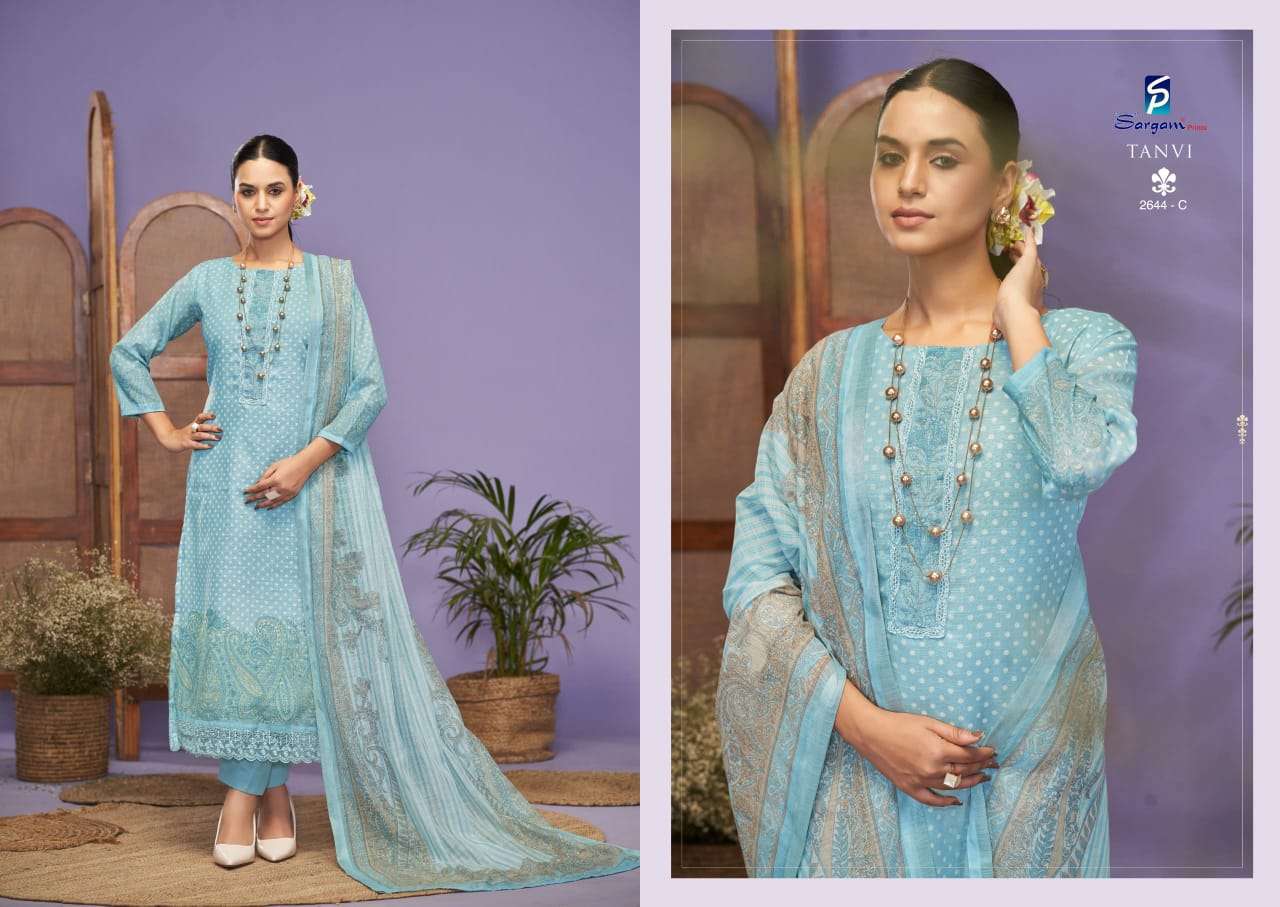 sargam by tanvi colors pure linen fancy embroidery summer wear suits collection online surat