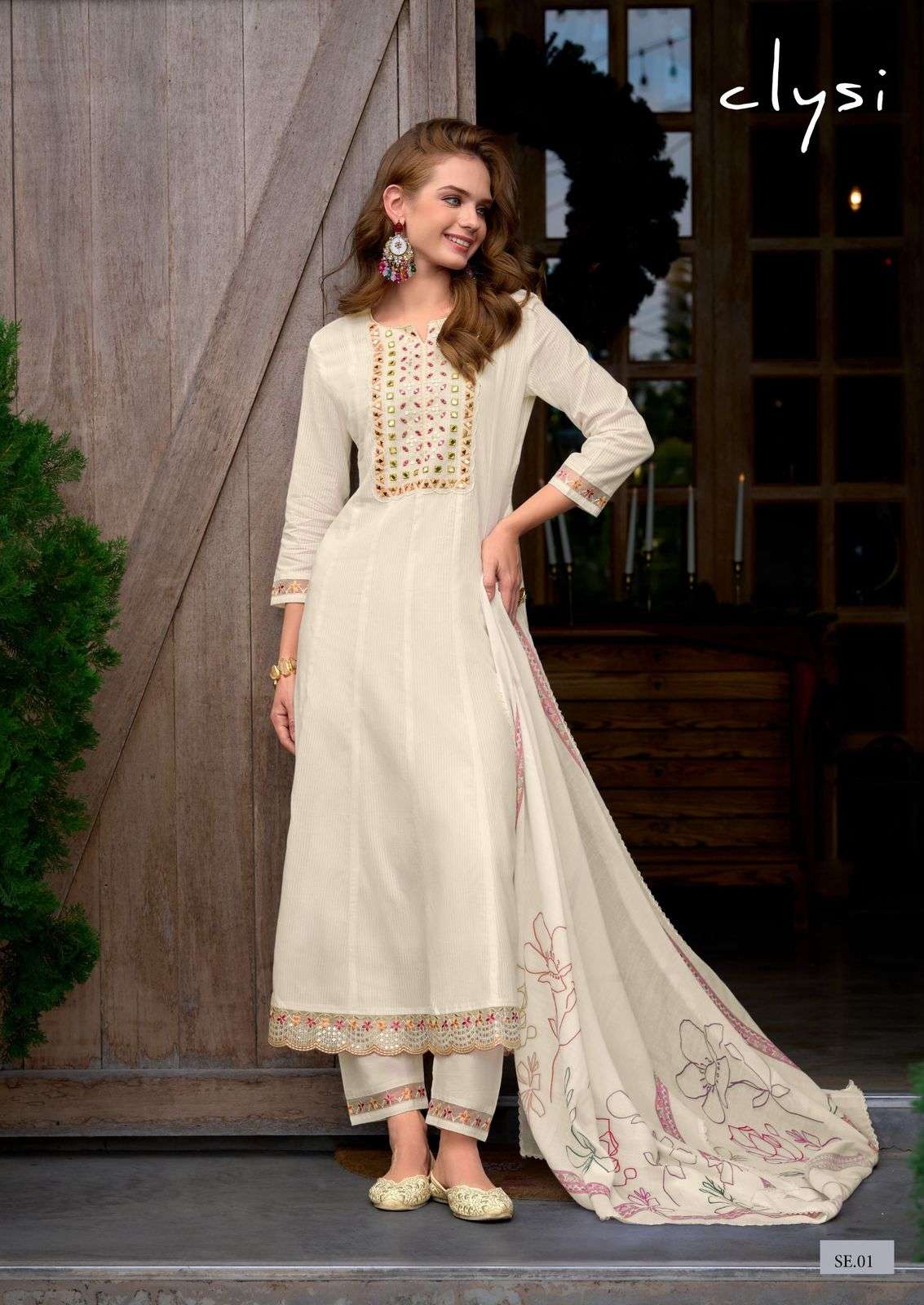 sehra by clysi colors series cotton embroidery with handwork designer readymade salwar kameez best online price surat