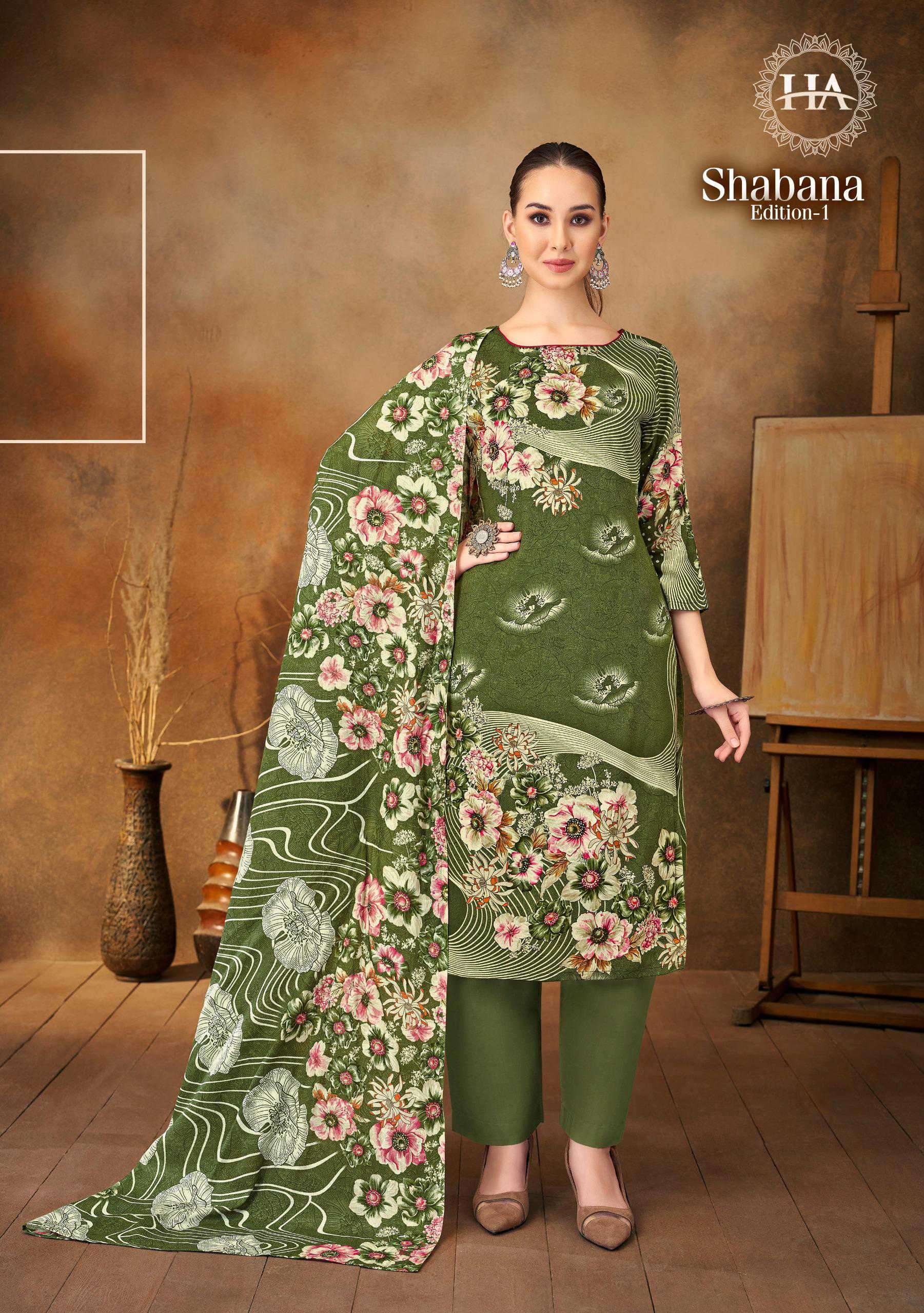 shabana by harshit fashion colors unstitch designer party wear catalogue online surat