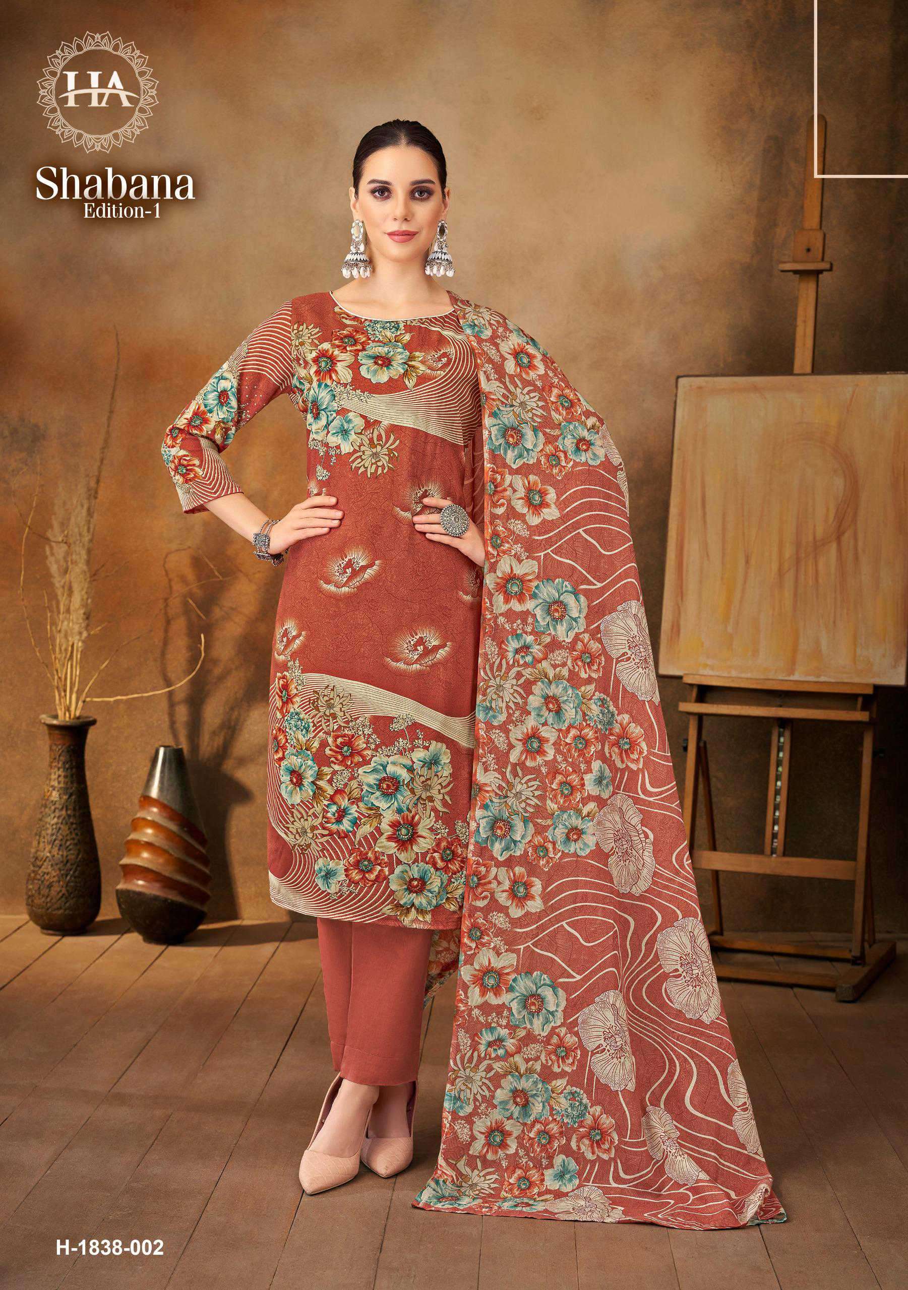 shabana by harshit fashion colors unstitch designer party wear catalogue online surat