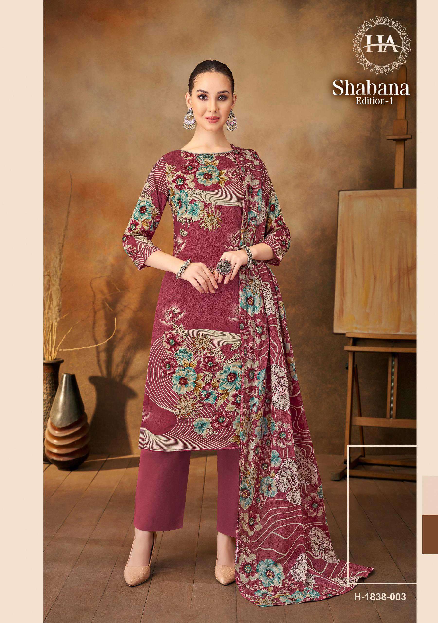 shabana by harshit fashion colors unstitch designer party wear catalogue online surat