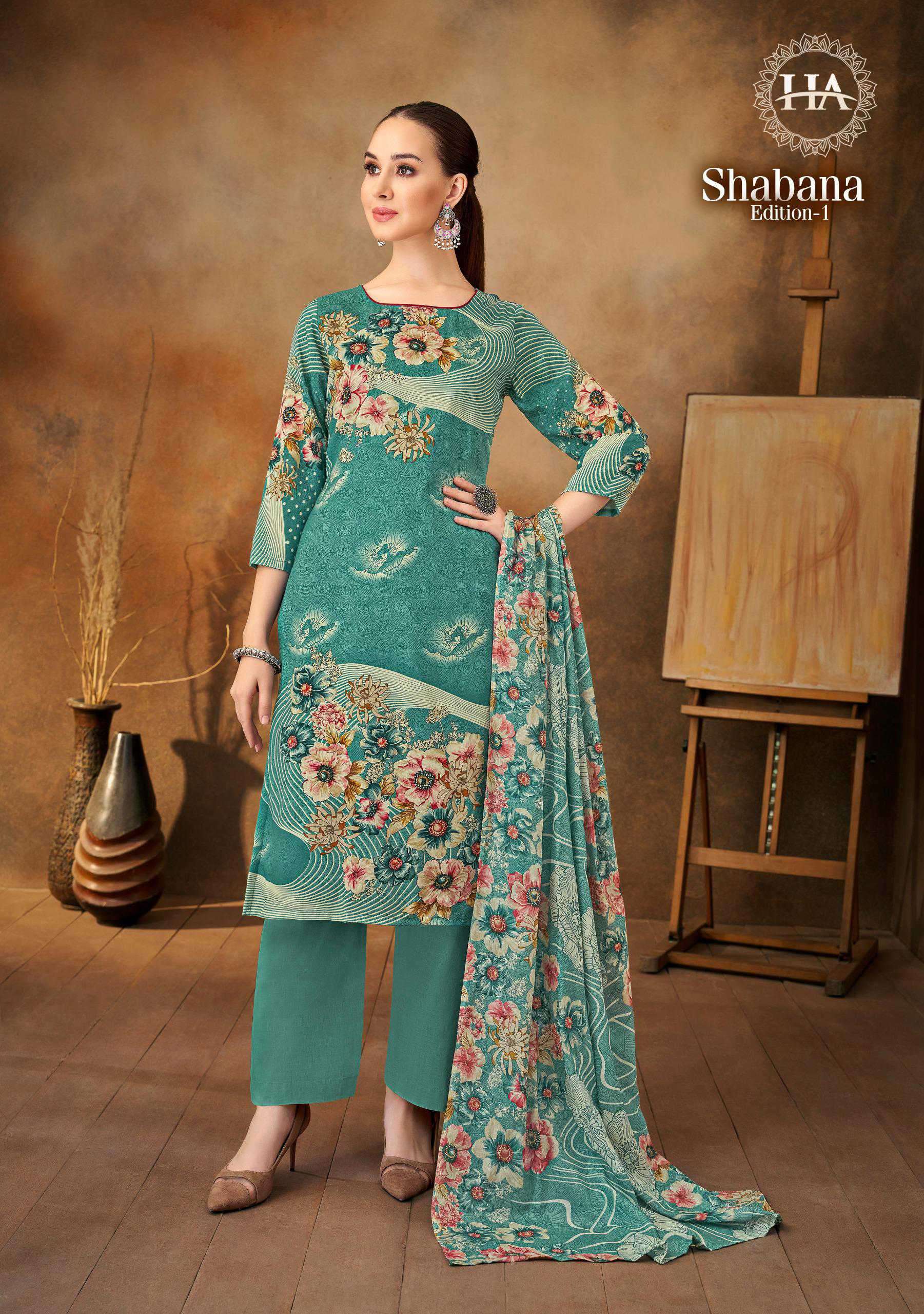 shabana by harshit fashion colors unstitch designer party wear catalogue online surat