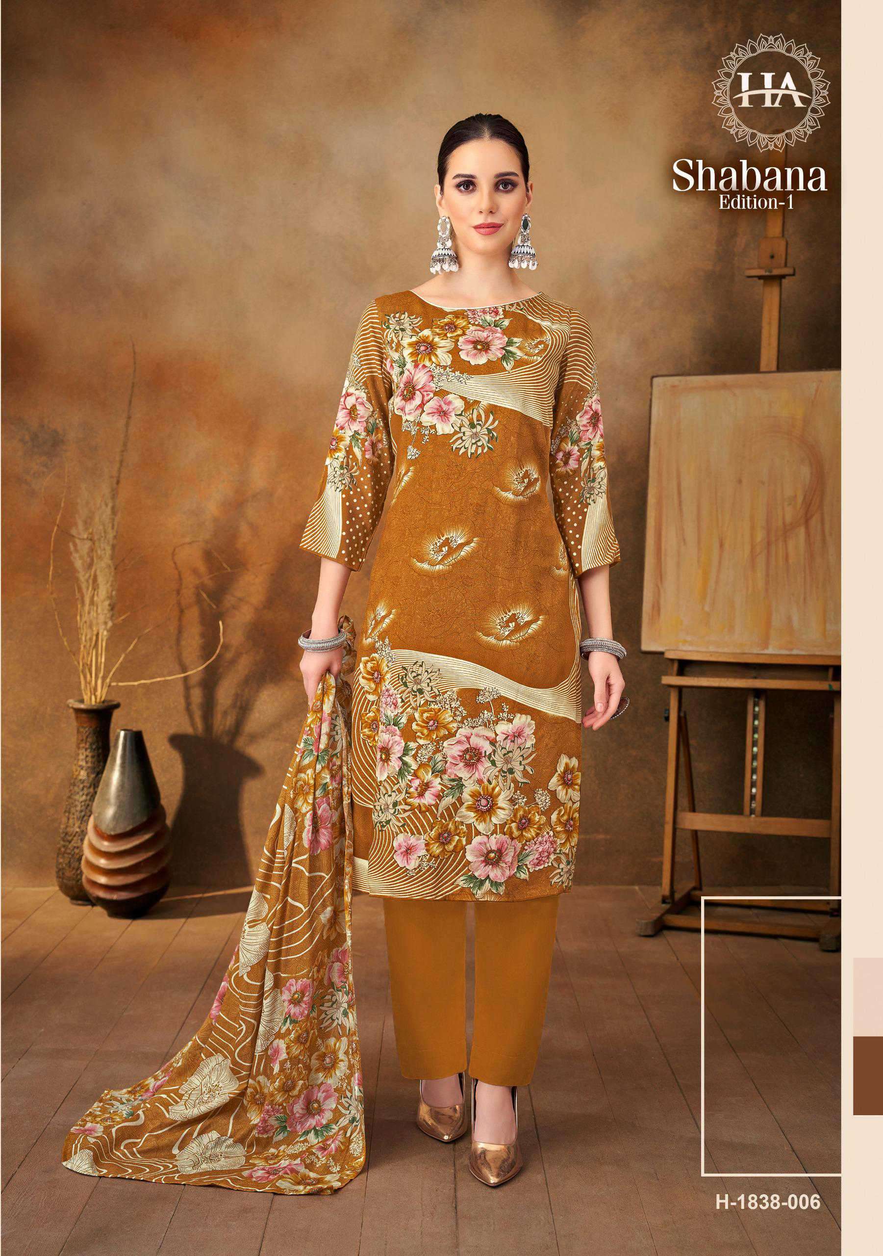 shabana by harshit fashion colors unstitch designer party wear catalogue online surat