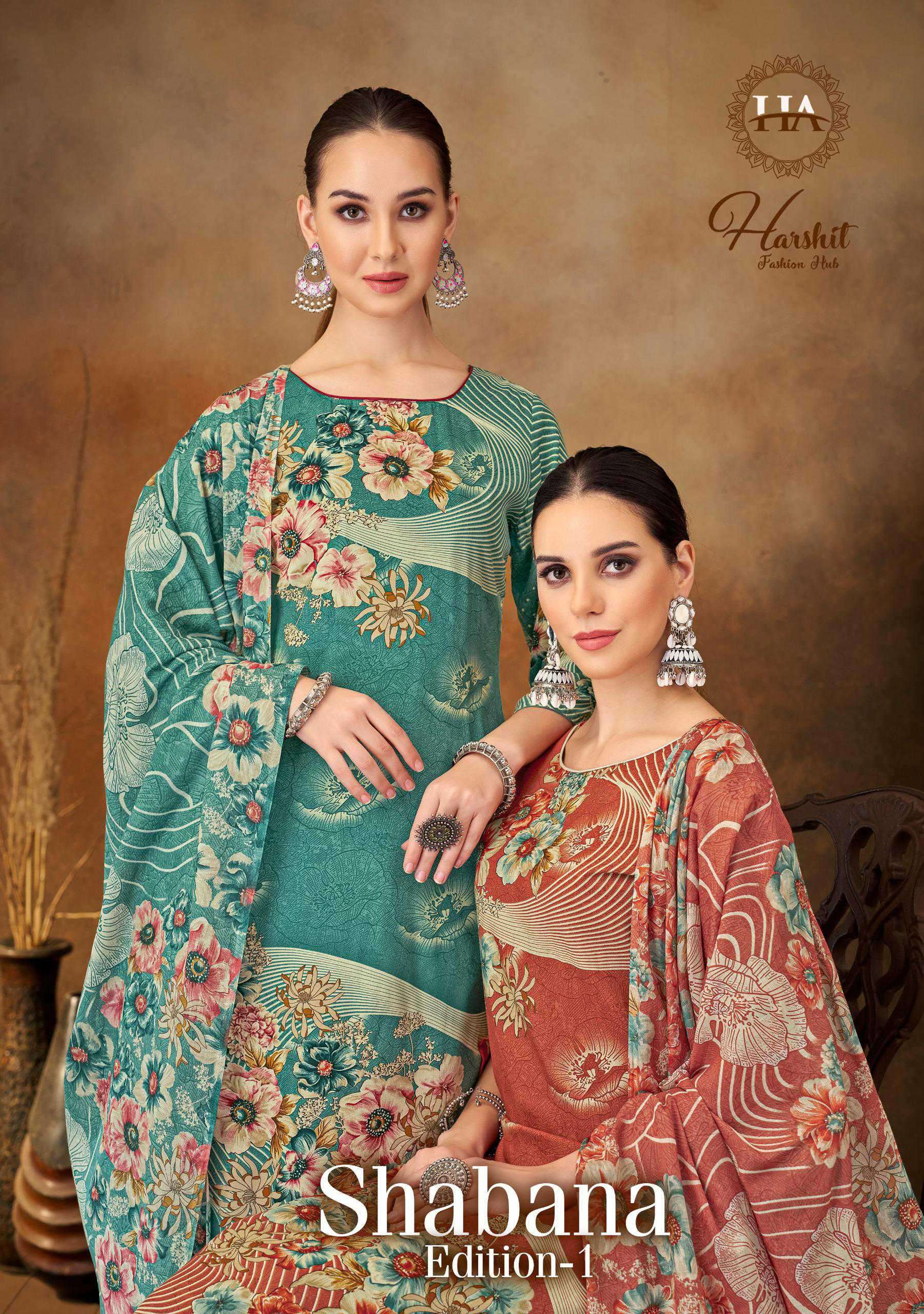 shabana by harshit fashion colors unstitch designer party wear catalogue online surat