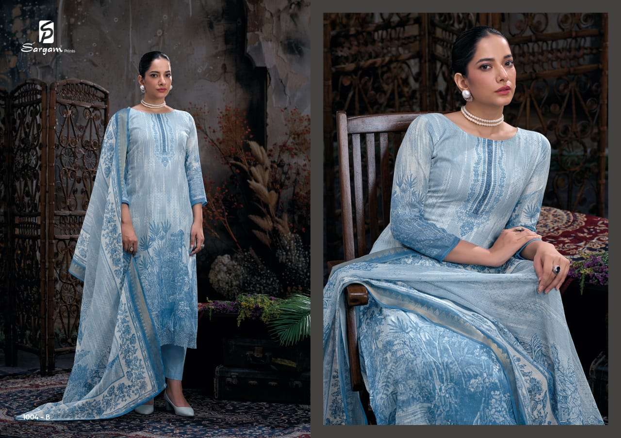 tashi by sargam colors pure linen fancy embroidery designer salwar kameez best rant online surat