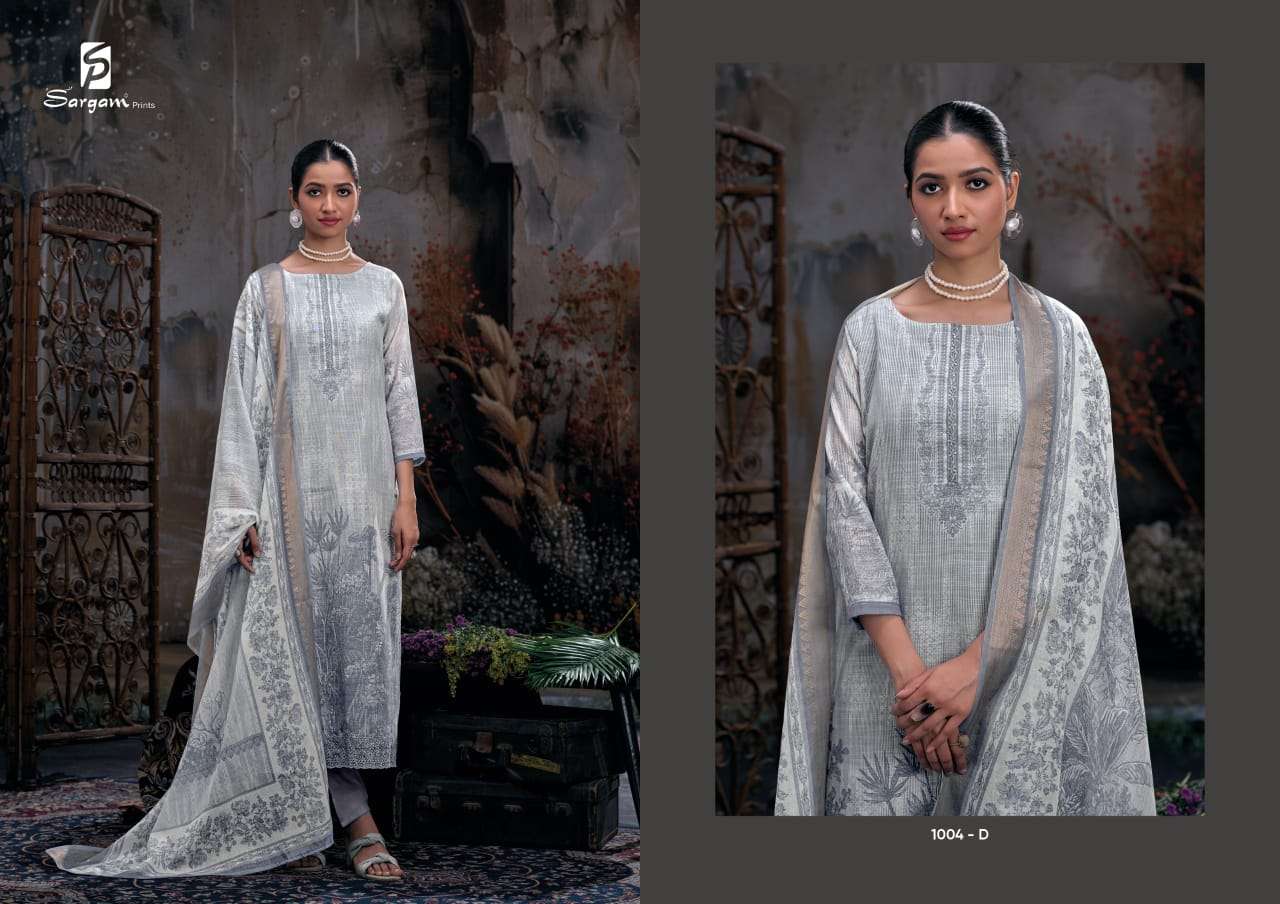 tashi by sargam colors pure linen fancy embroidery designer salwar kameez best rant online surat
