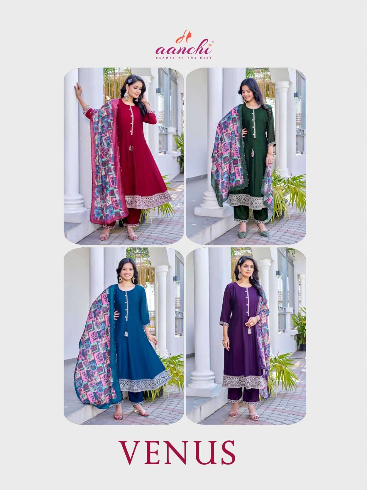 venus by aanchi colors series vichitra silk designer readymade salwar kameez best online price surat