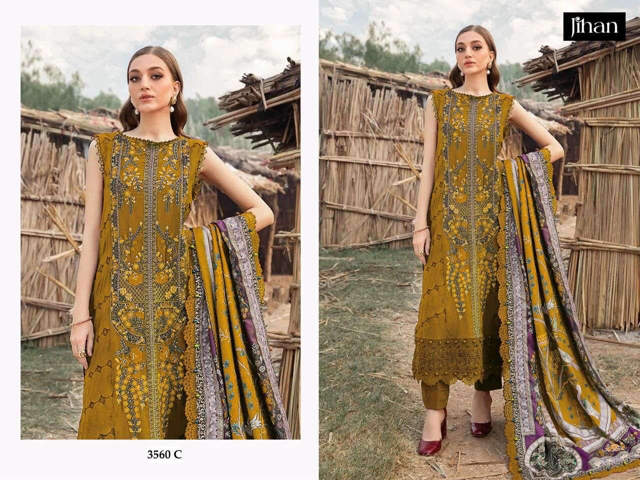 3560 by jihan colors exclusive self embroidery ready to unstitched special function wear salwar kameez best online price surat