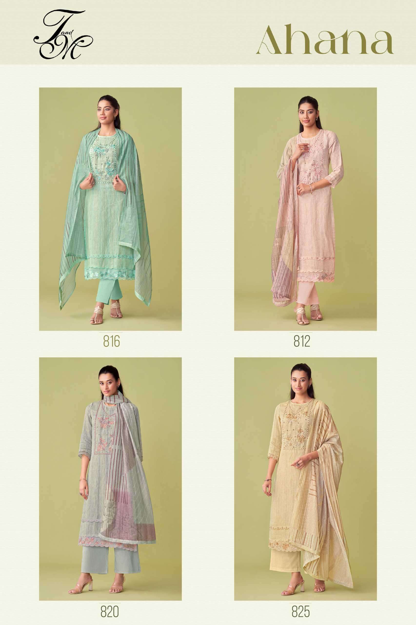 ahana by t&m colors heavy embroidery best designer party wear salwar kameez online surat