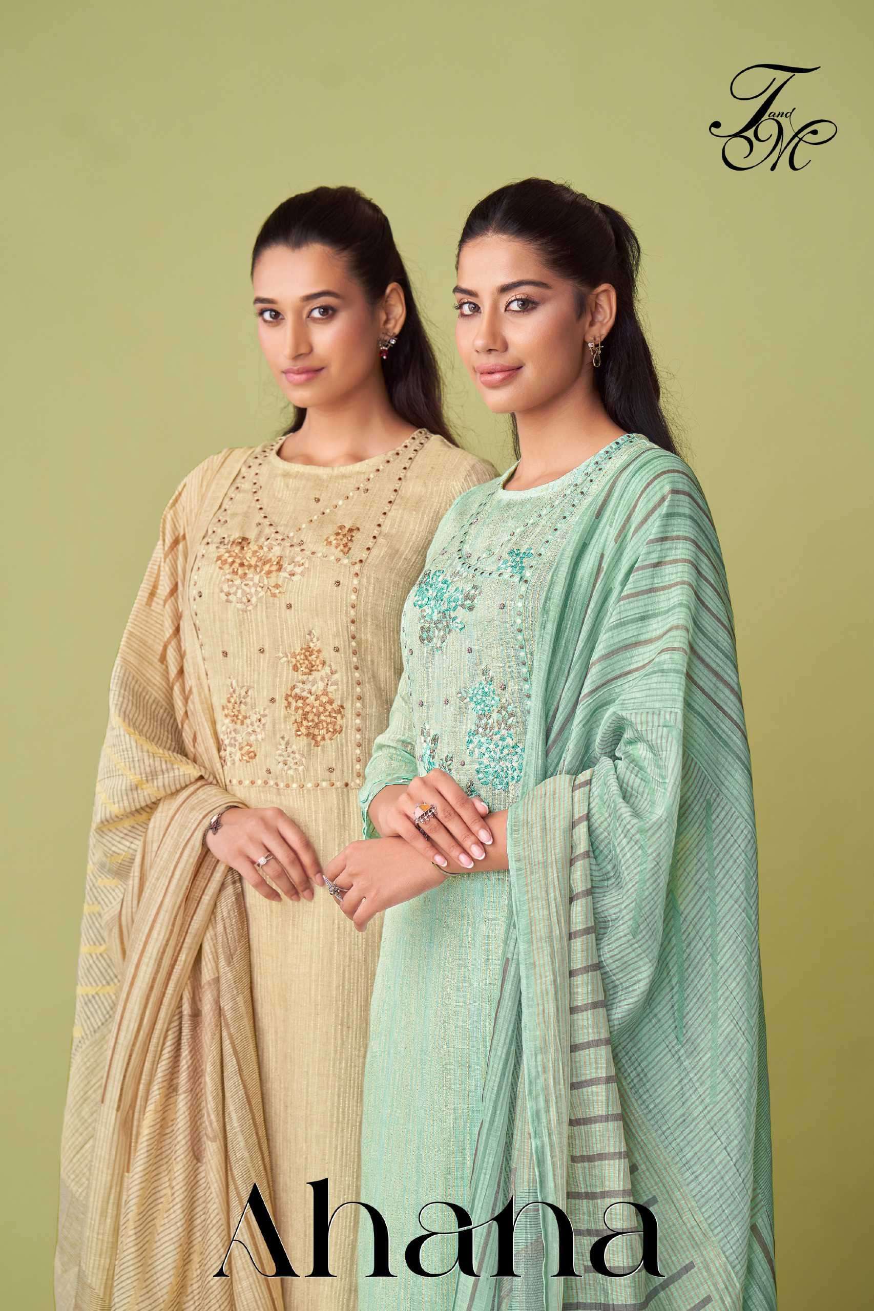 ahana by t&m colors heavy embroidery best designer party wear salwar kameez online surat