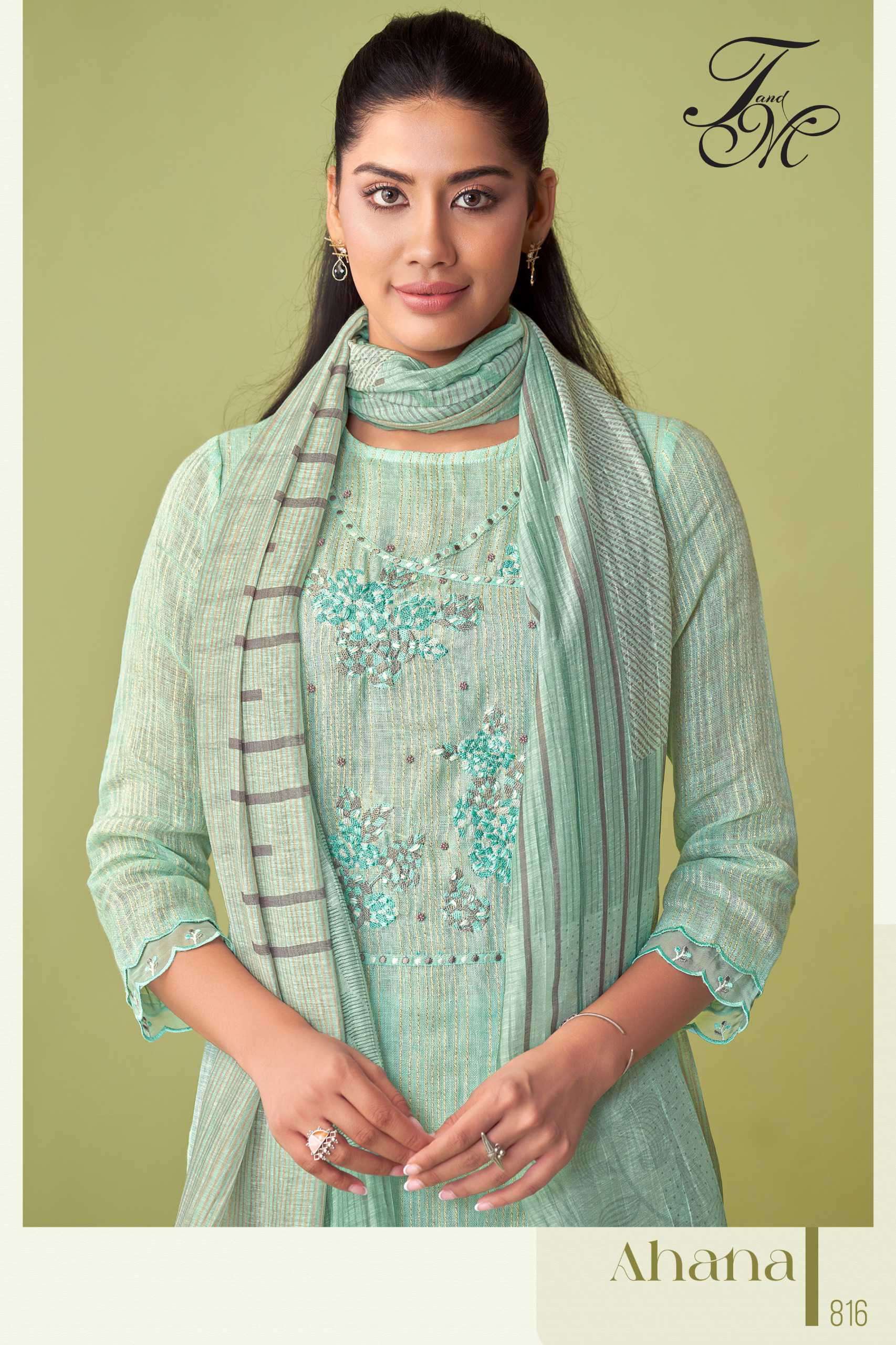 ahana by t&m colors heavy embroidery best designer party wear salwar kameez online surat