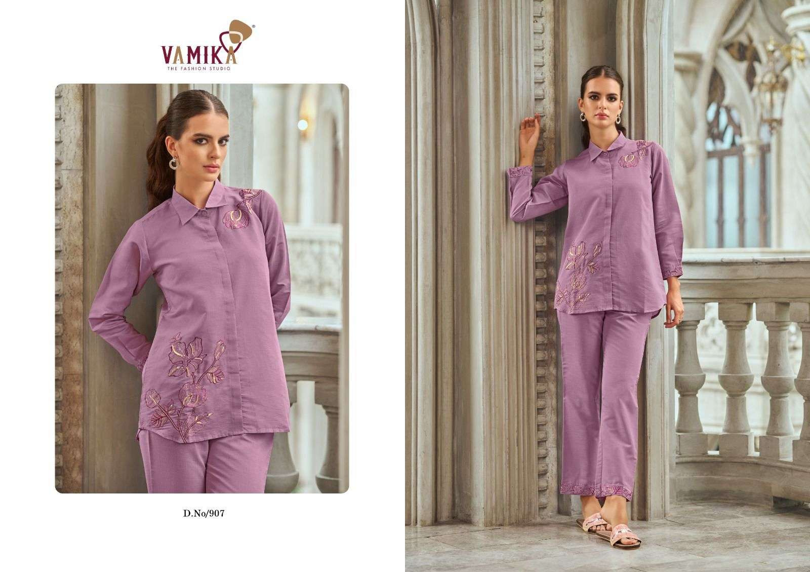 aleena vol 2 by vamika 907-910 series stylish summer wear readymade cord set buy online surat