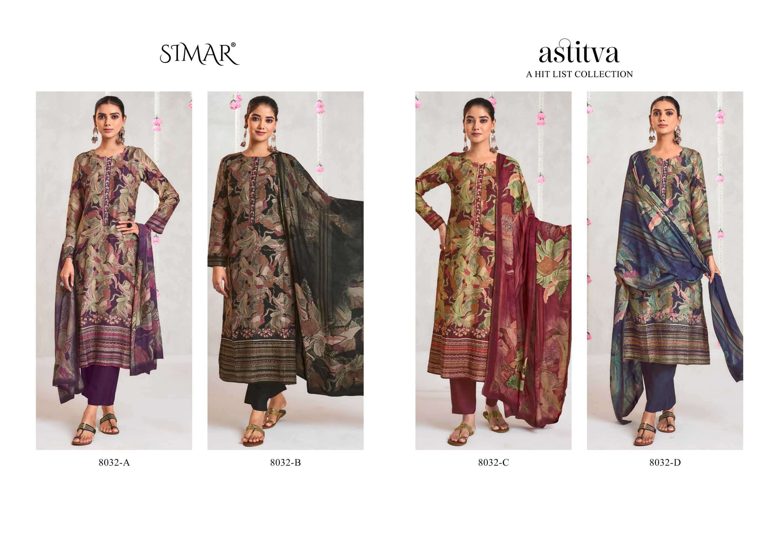 astitva  by simar colors ready to unstitch casual wear salwar kameez online surat
