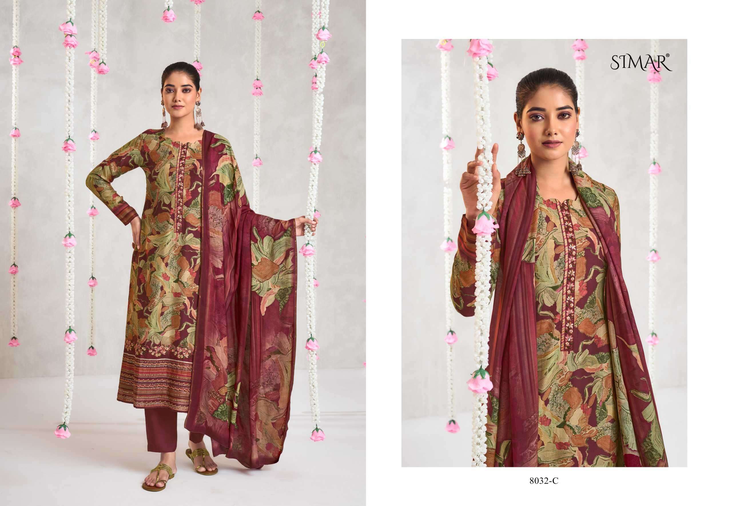 astitva  by simar colors ready to unstitch casual wear salwar kameez online surat