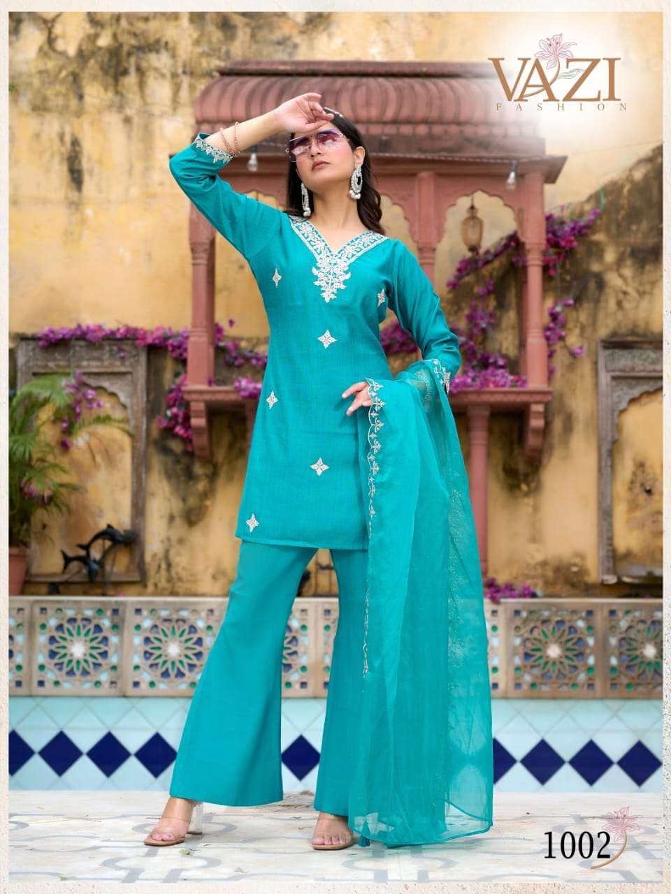 bell bottom by vazi fashion fancy designer modern readymade cord set collection best online price surat
