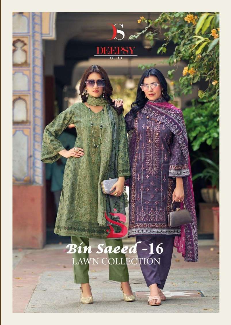  bin saeed vol 16 by deepsy suits colors exclusive embroidery work unstitched party wear salwar kameez online surat