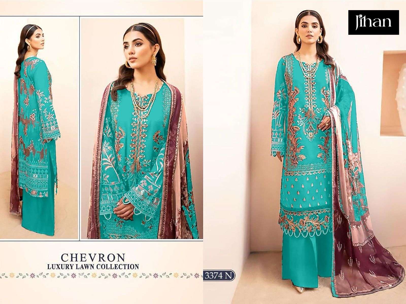 chevron luxury lawn collection by jihan colors unstitched collection for pakistani wear buy online surat