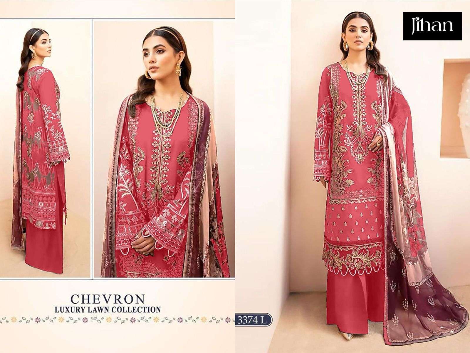 chevron luxury lawn collection by jihan colors unstitched collection for pakistani wear buy online surat