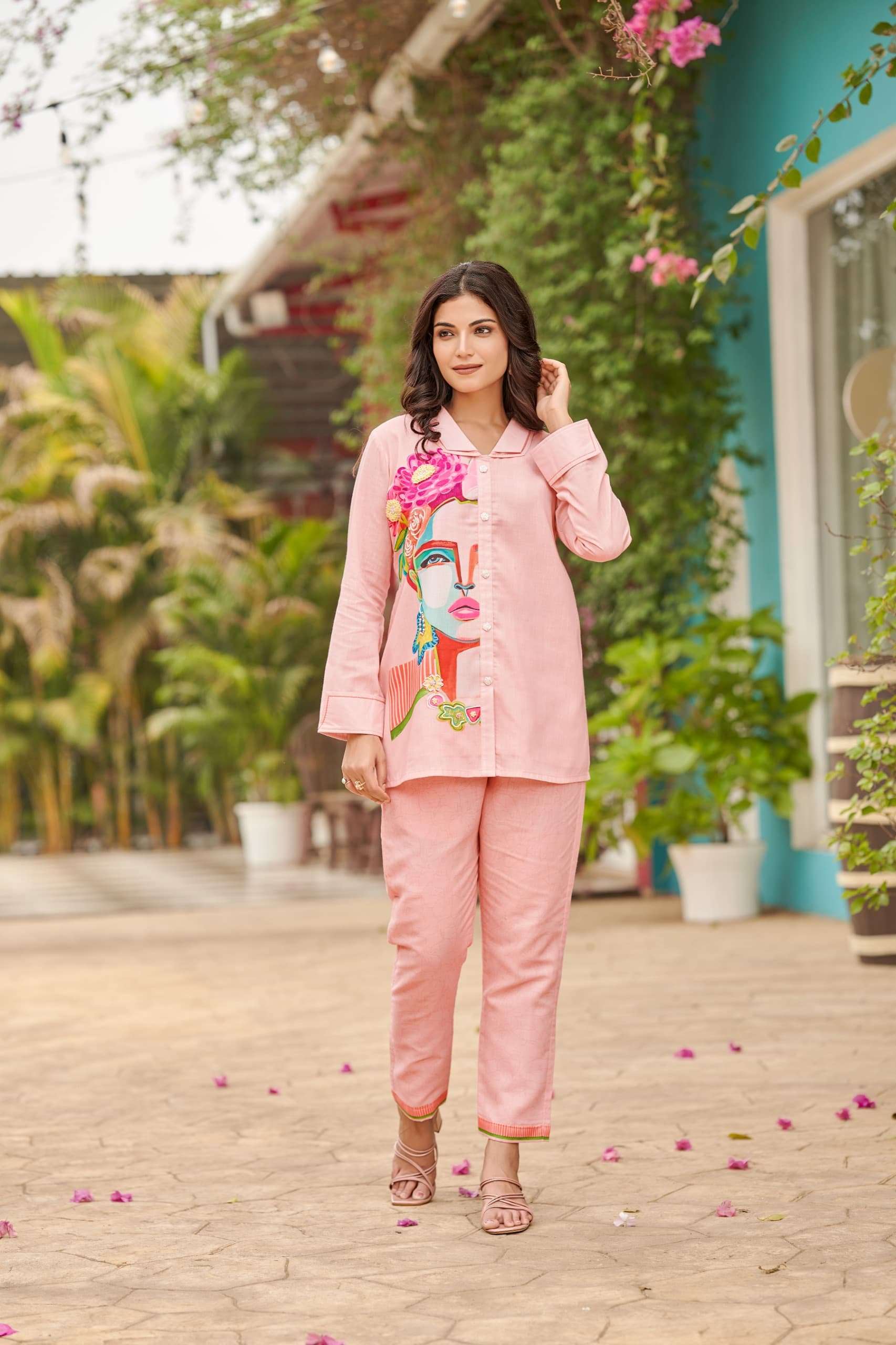 colors 6 by pratham fashion trendy co-ord set with  top and pants best online price surat