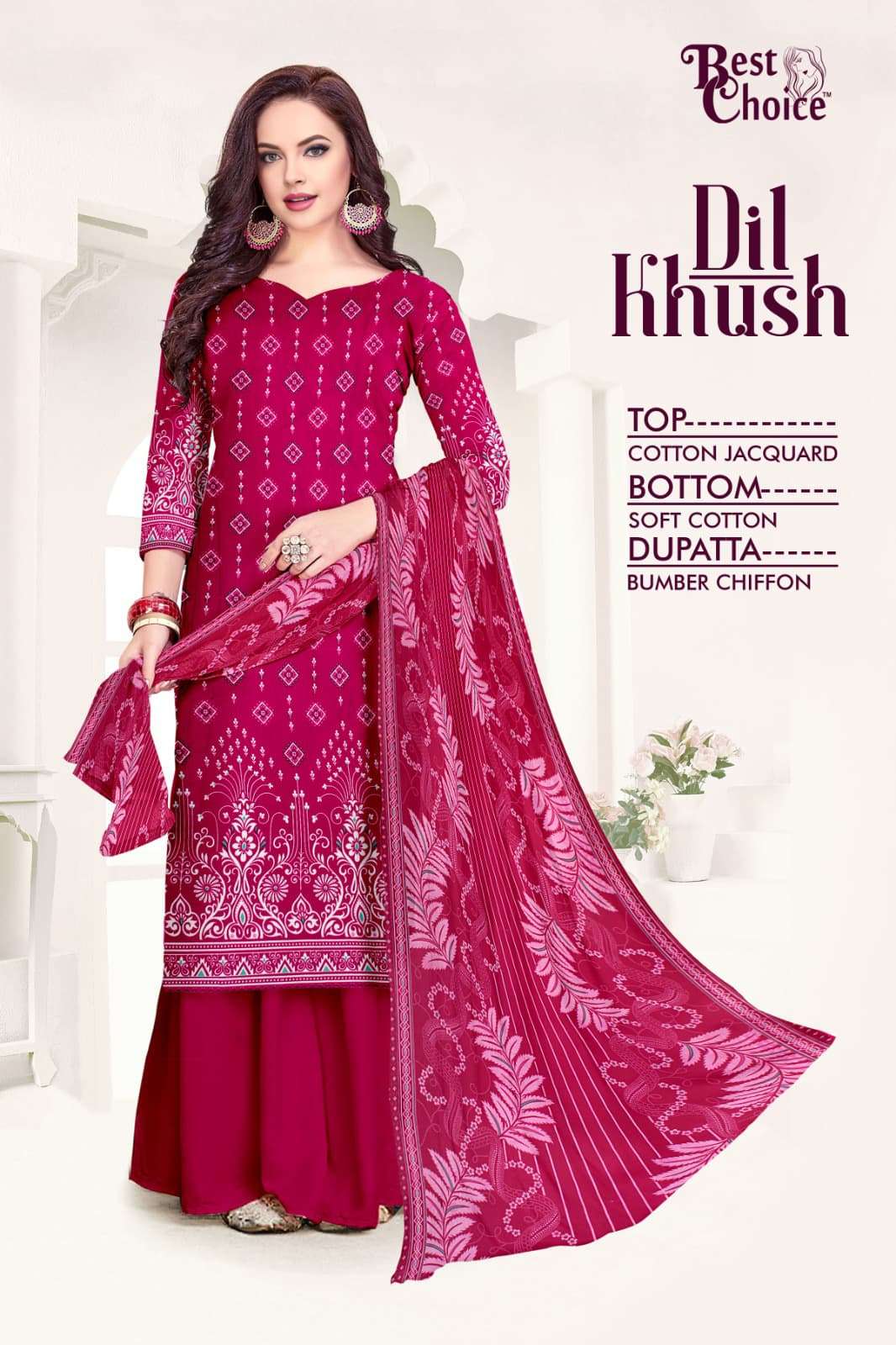 dil khush by best choice colors cotton designer unstitch daily wear salwar kameez online price surat