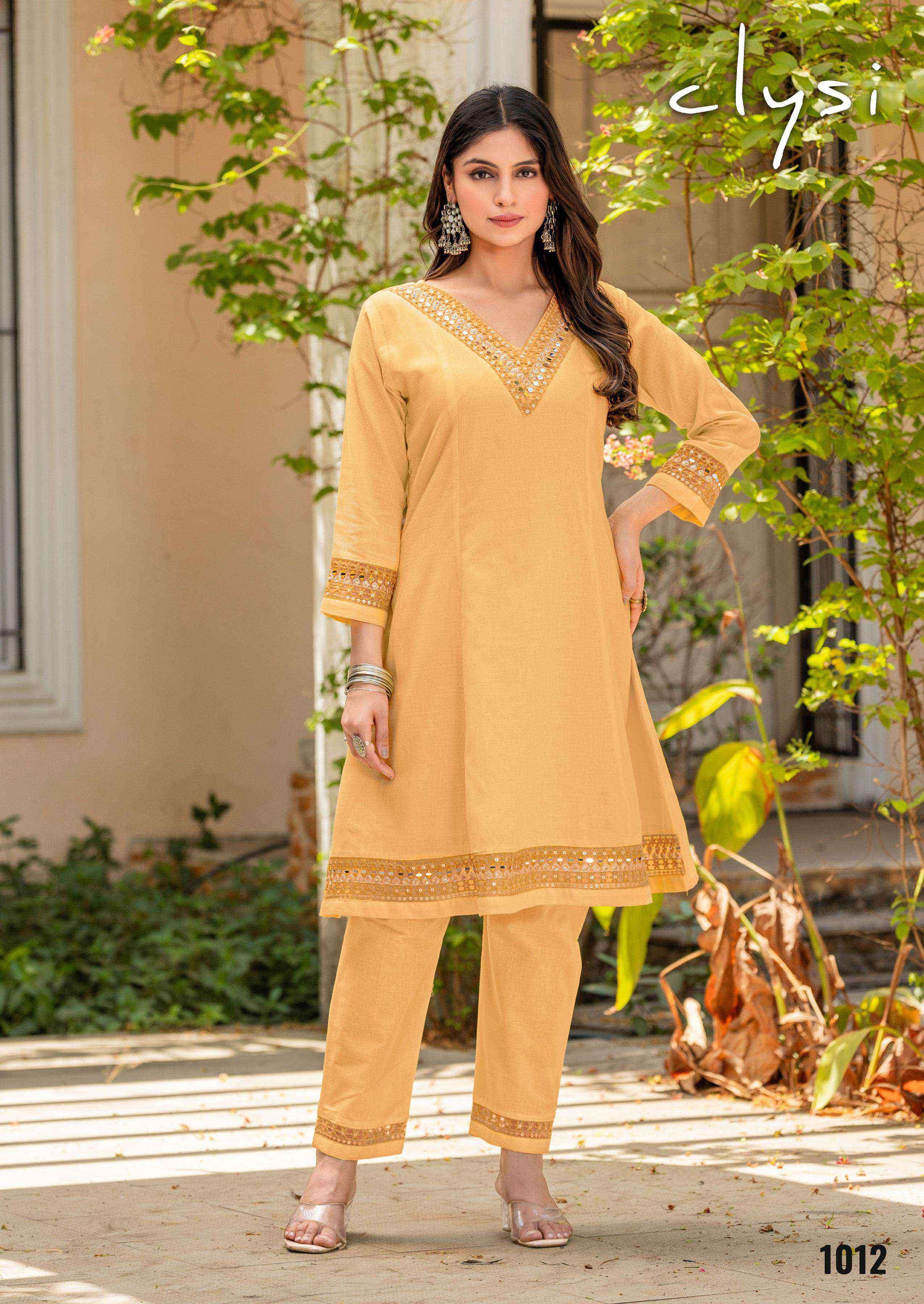 eva by clysi 1010-1013 series summer casual wear cotton dobby readymade cord set collection best online price surat