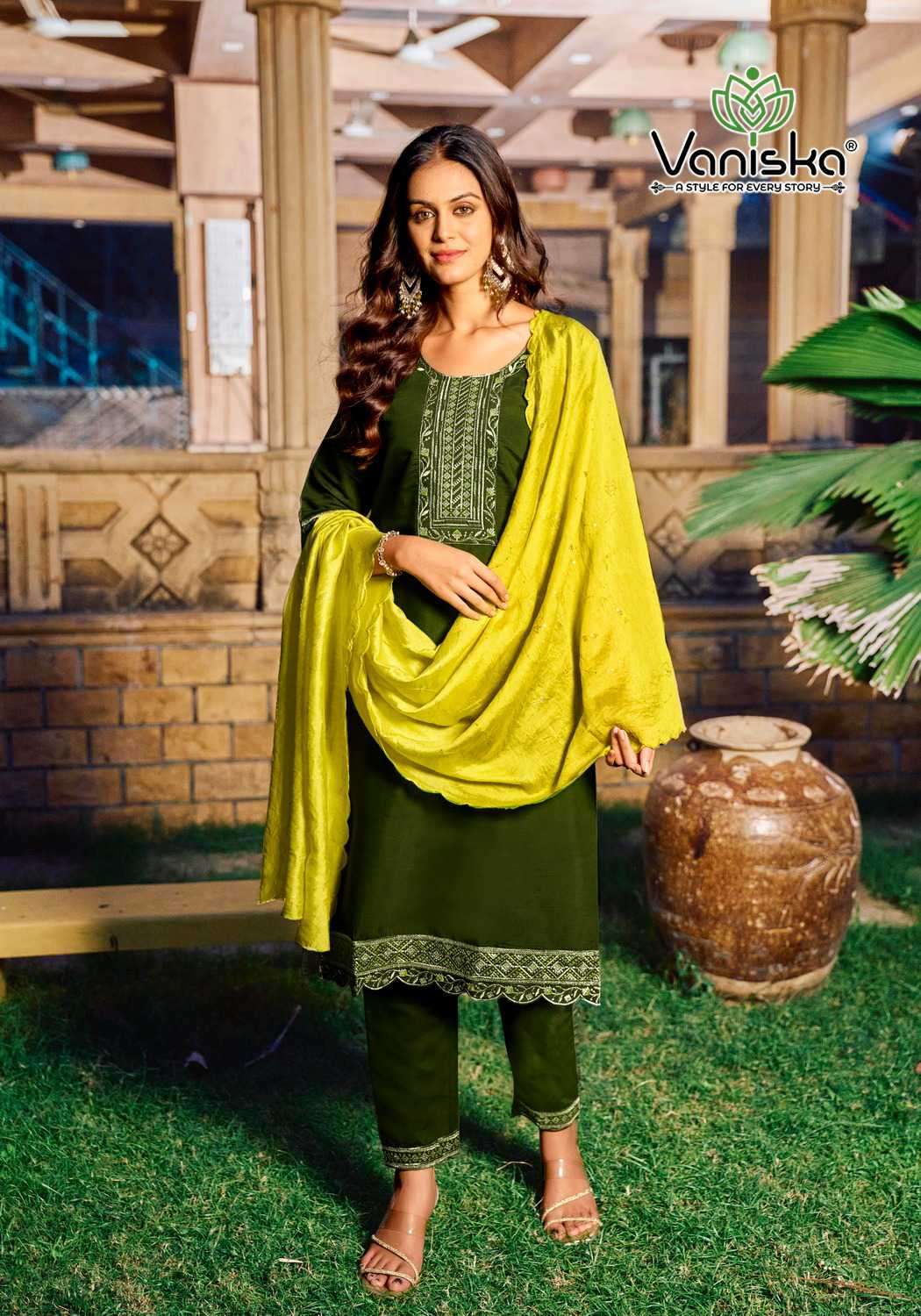 fiza vol 4 by vanishka colors best design fancy embroidery readymade straight cut collection online surat