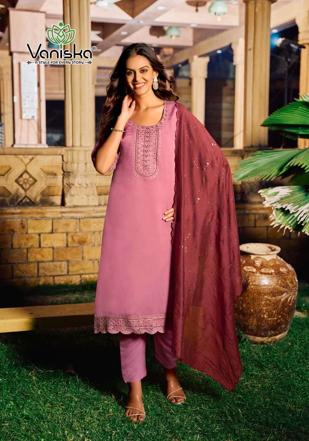 fiza vol 4 by vanishka colors best design fancy embroidery readymade straight cut collection online surat