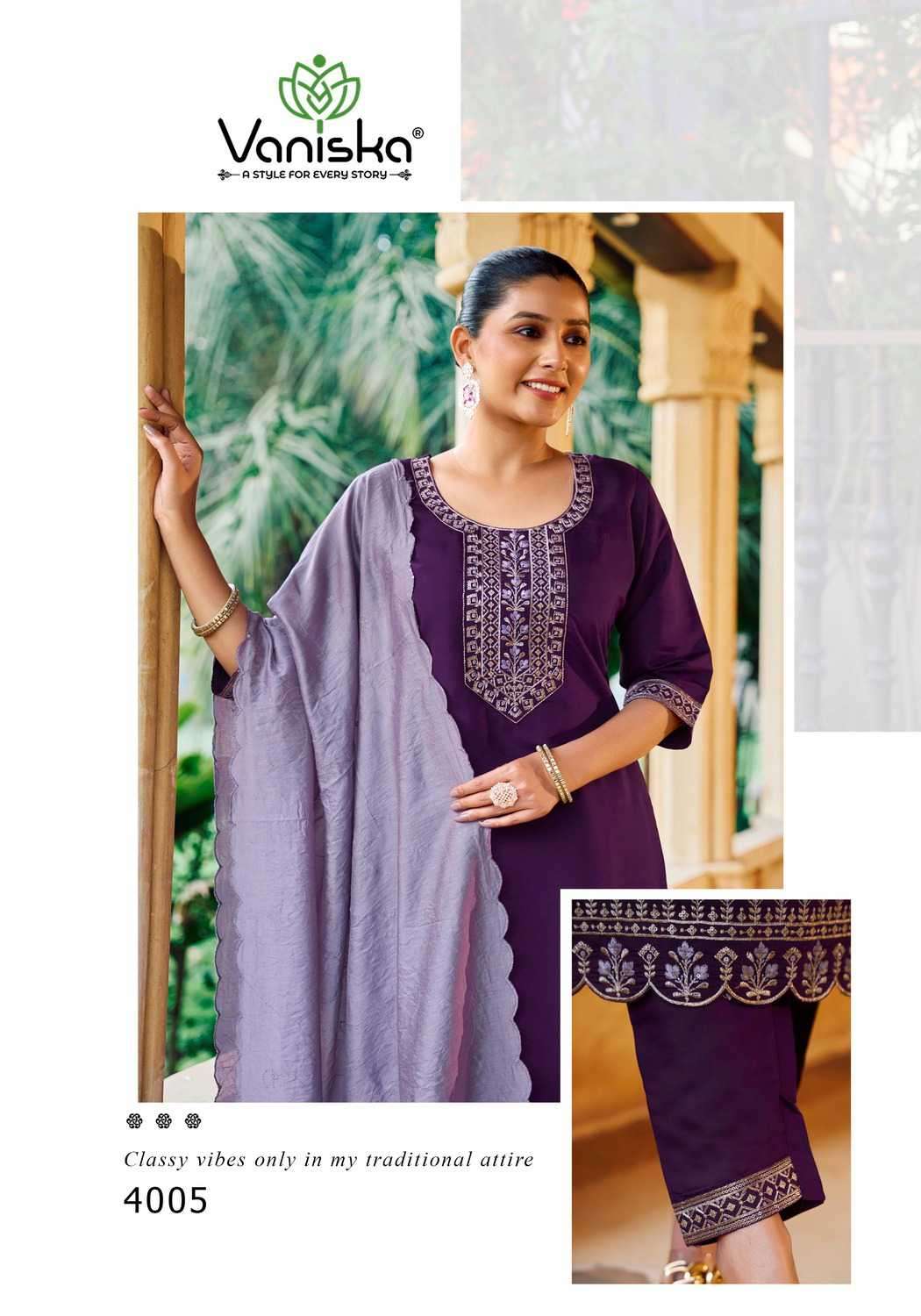 fiza vol 4 by vanishka colors best design fancy embroidery readymade straight cut collection online surat