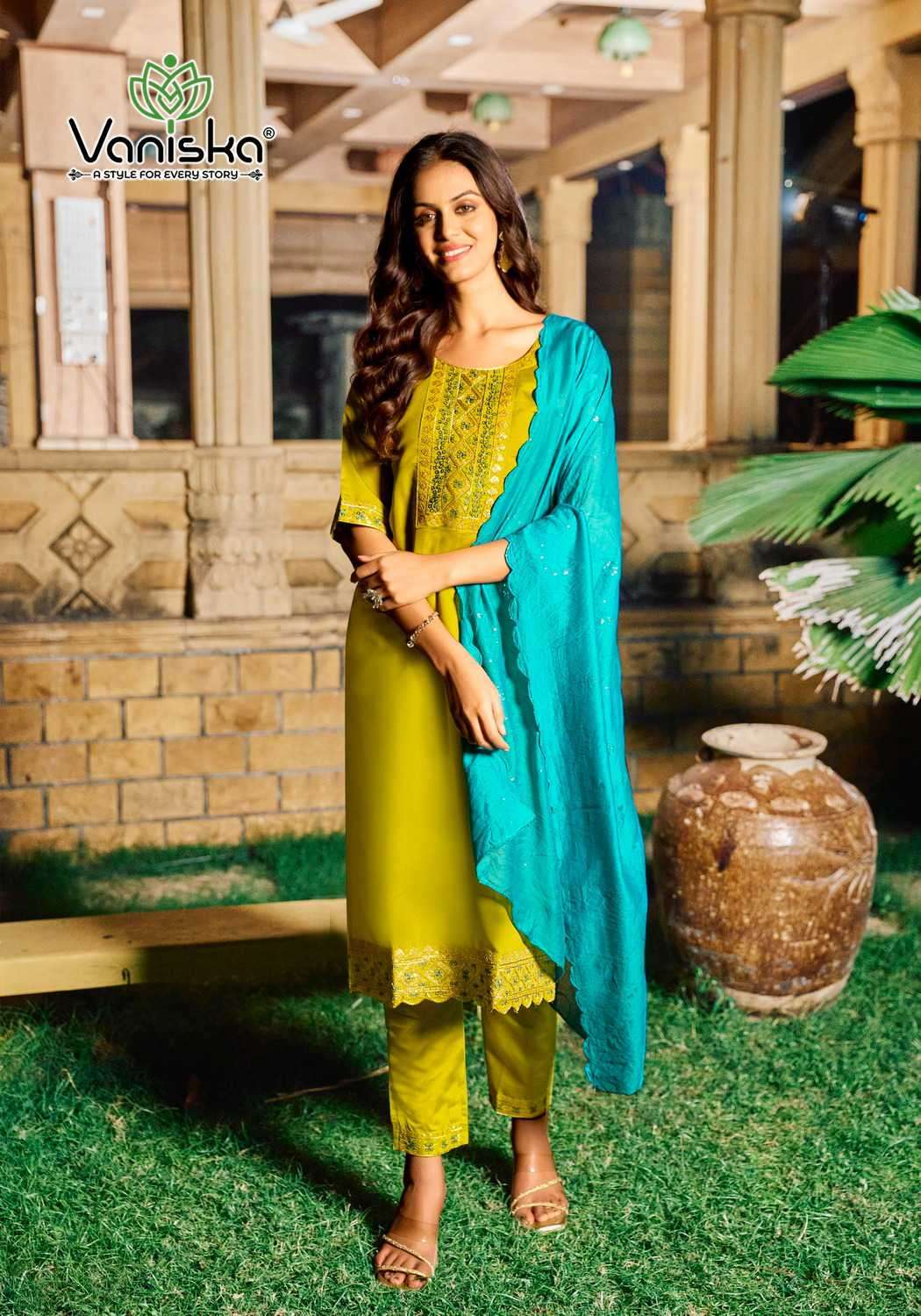 fiza vol 4 by vanishka colors best design fancy embroidery readymade straight cut collection online surat