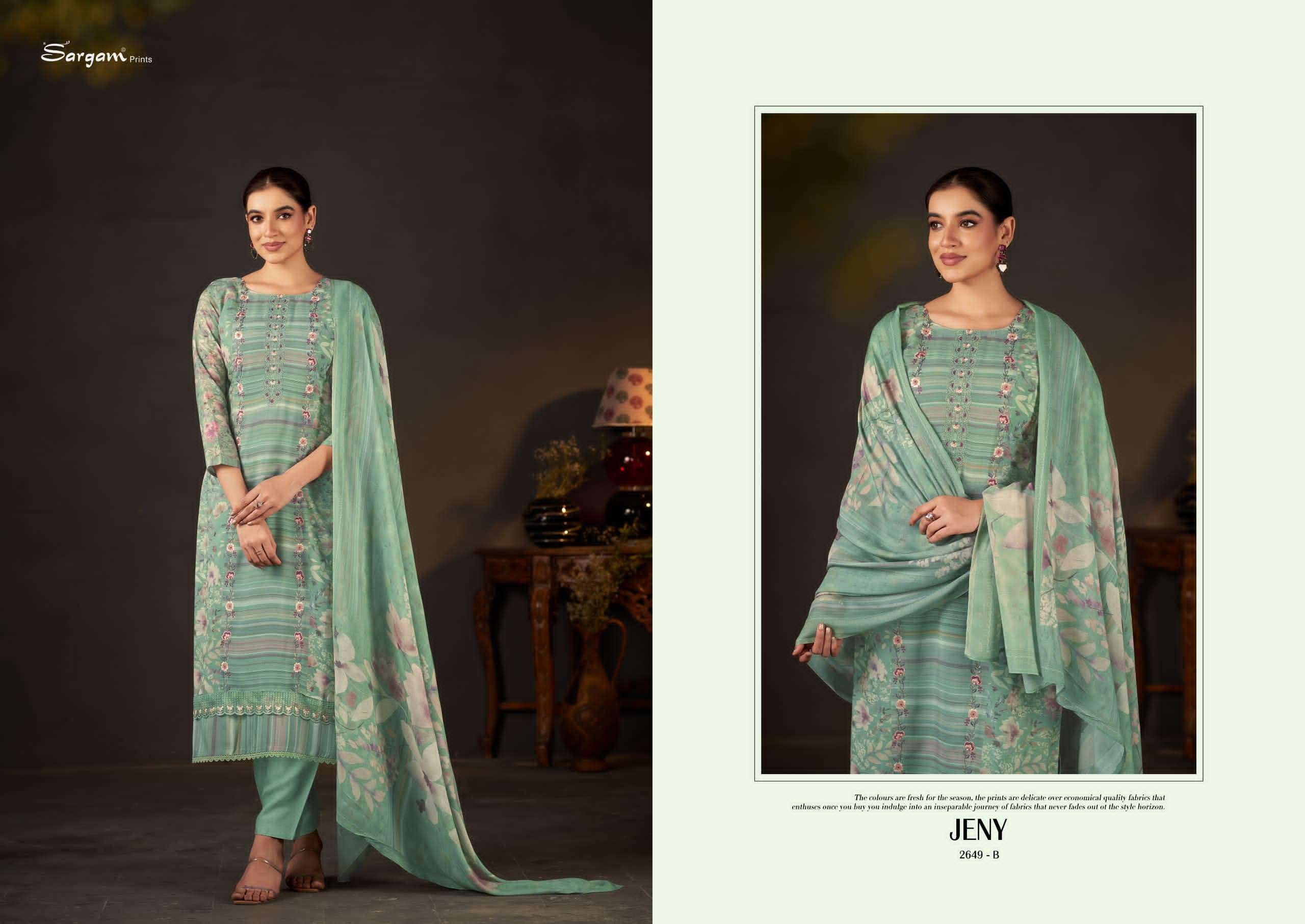 jeny by sargam colors latest designer casual wear salwar kameez best online price surat 