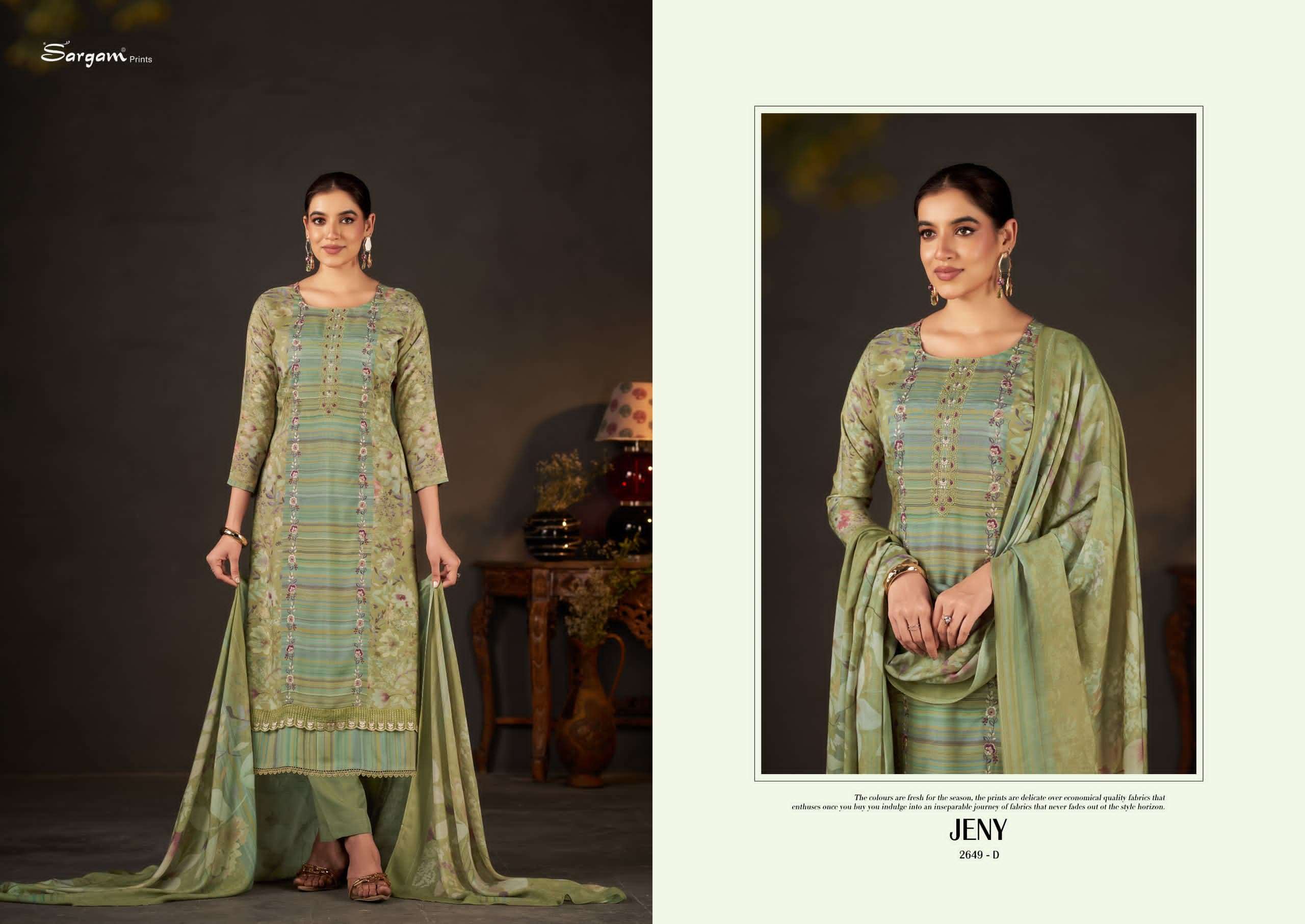 jeny by sargam colors latest designer casual wear salwar kameez best online price surat 