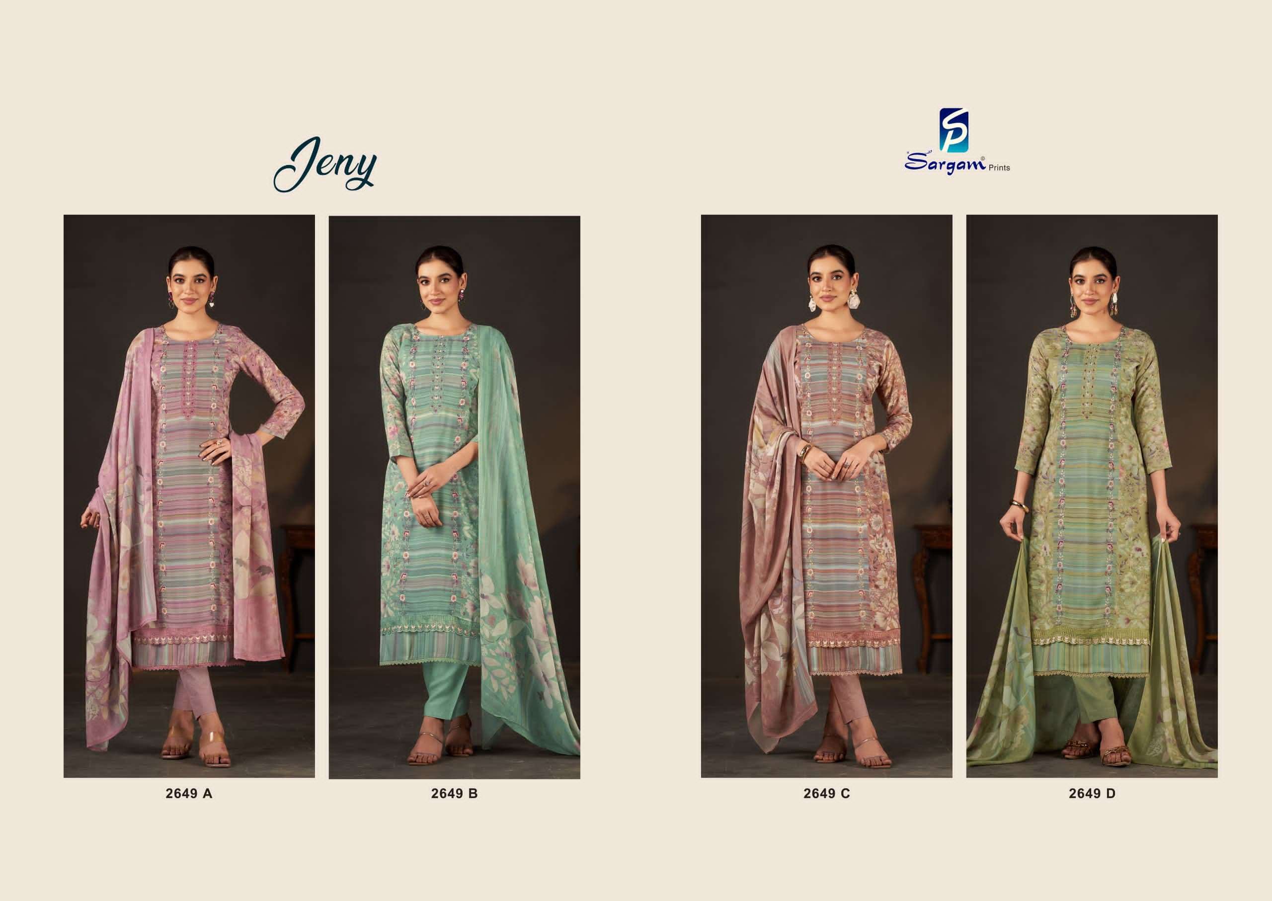 jeny by sargam colors latest designer casual wear salwar kameez best online price surat 