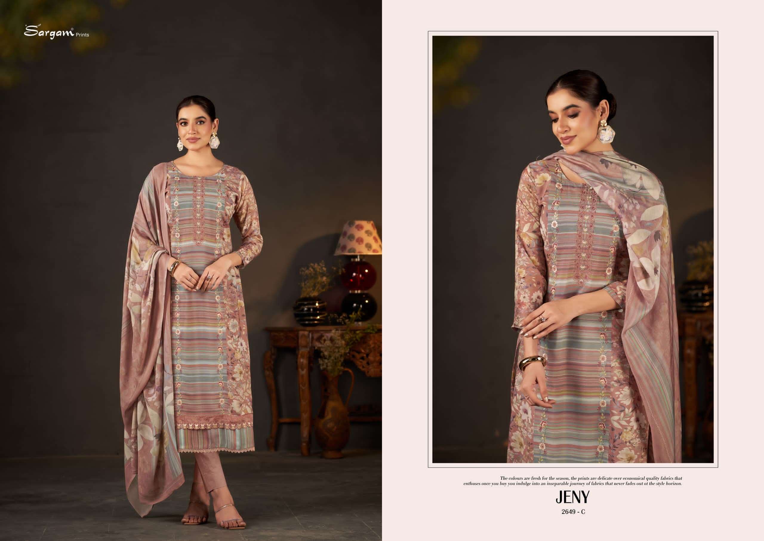 jeny by sargam colors latest designer casual wear salwar kameez best online price surat 