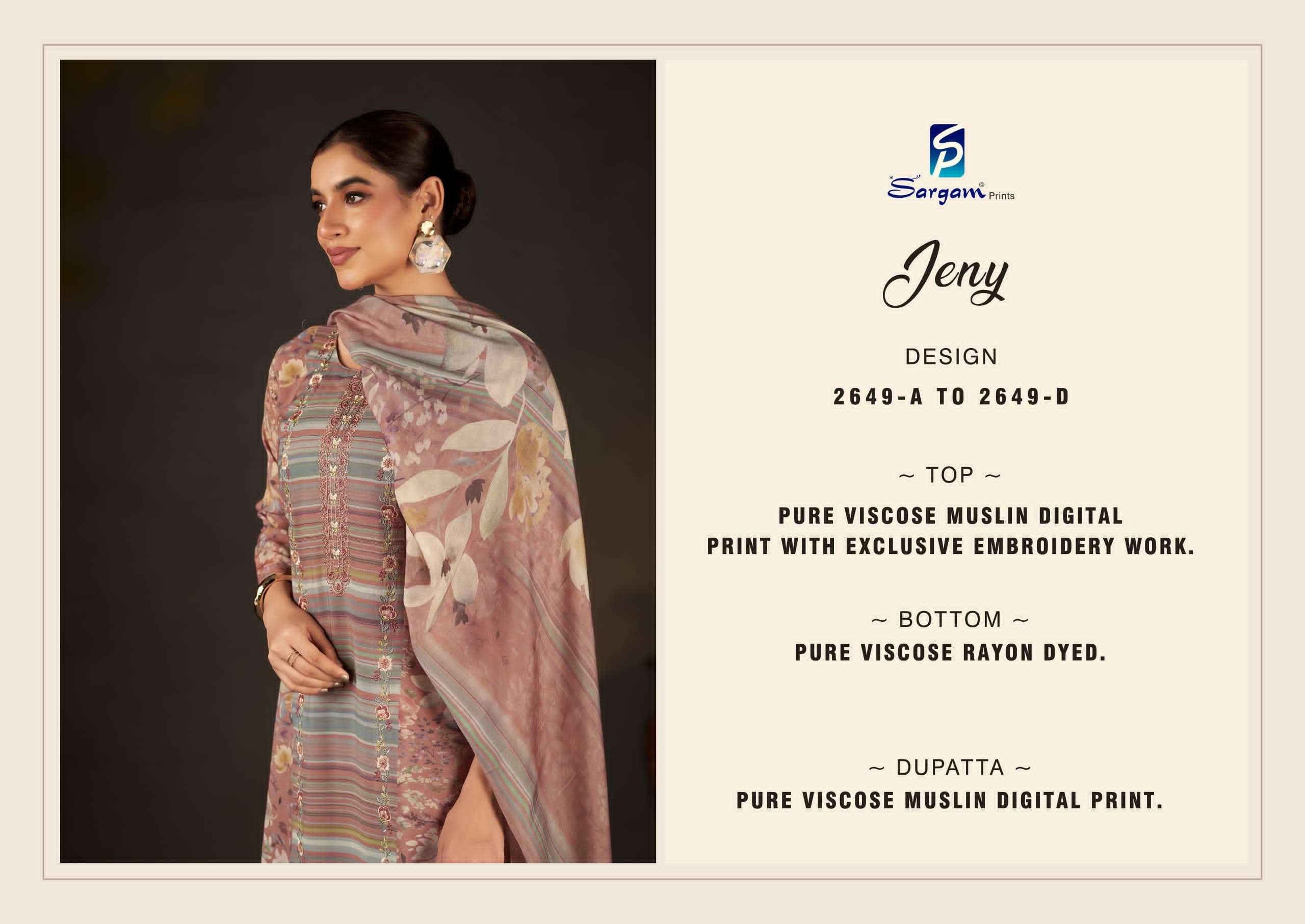 jeny by sargam colors latest designer casual wear salwar kameez best online price surat 