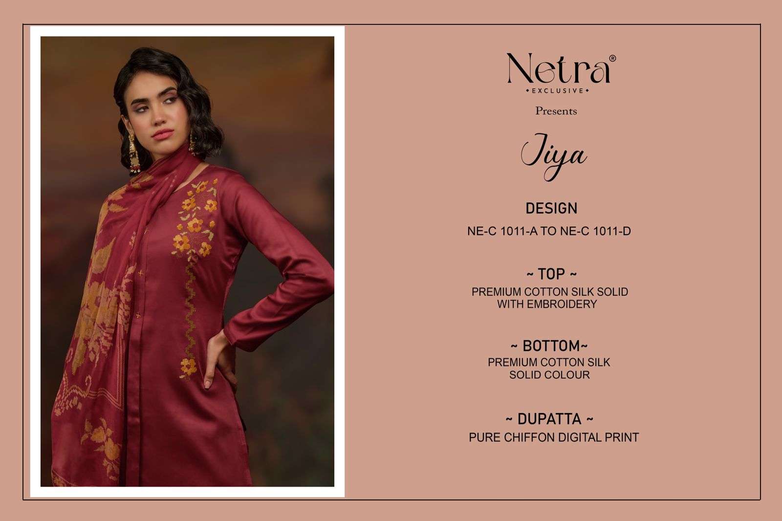 jiya by netra colors new stylish unstitched party wear salwar kameez best online price surat