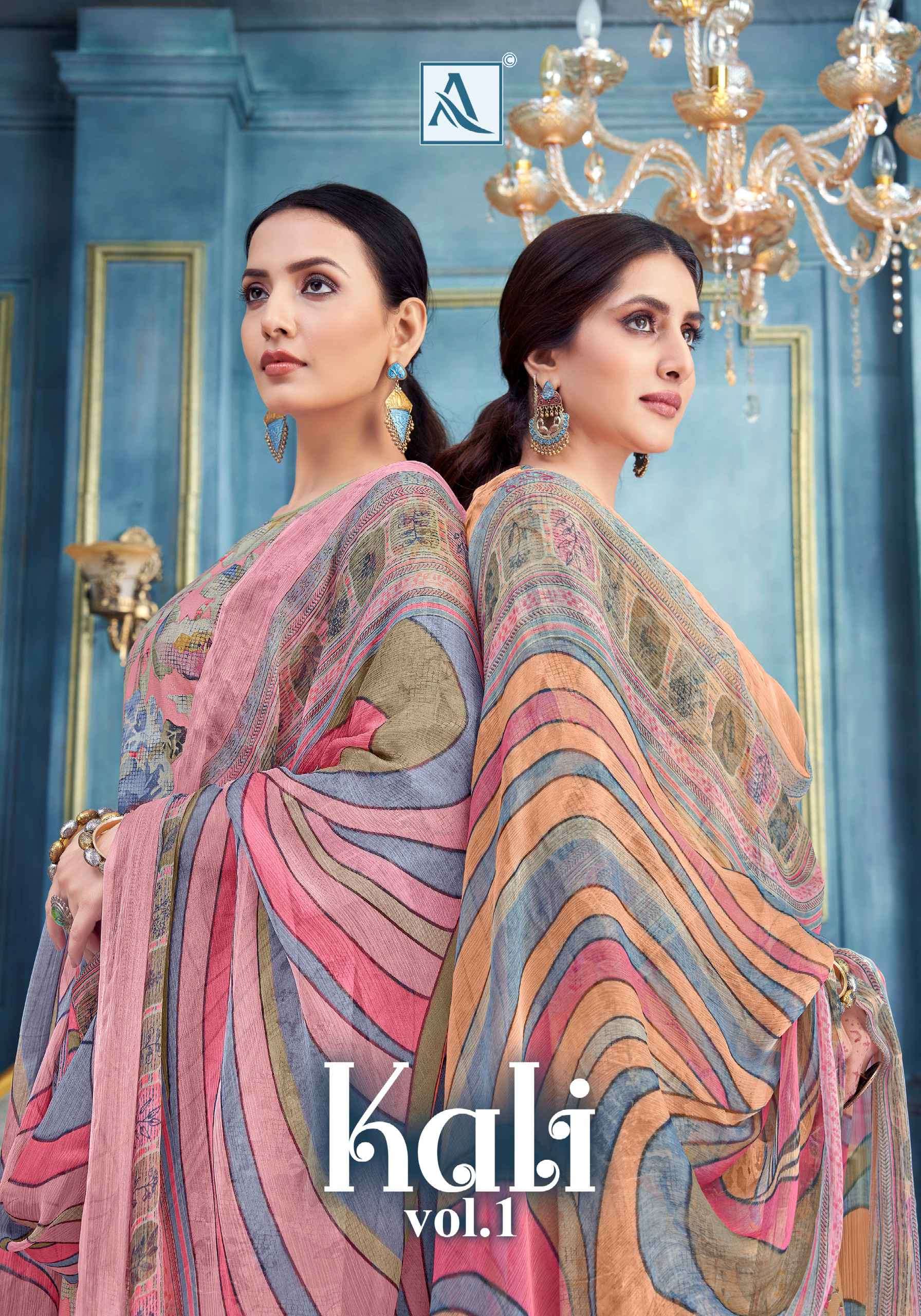 kali by alok suits colors exclusive designer with printed and handworked unstitch suits collection online surat