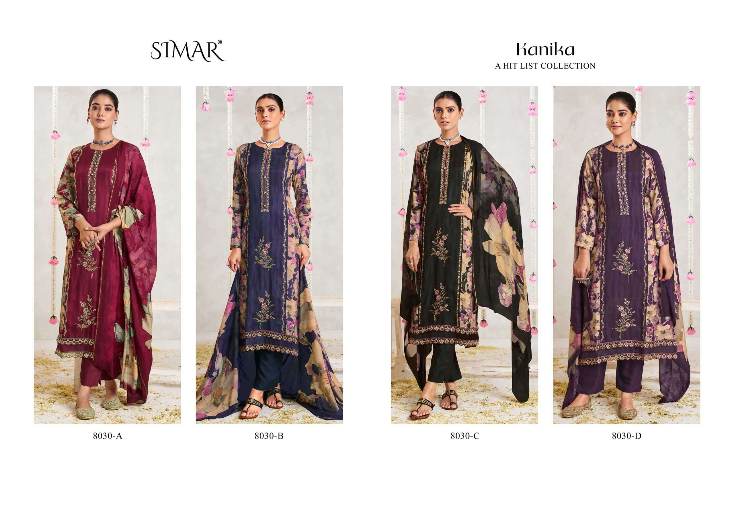 kanika by simar colors exclusive designer fancy look embroidered party wear salwar kameez online surat