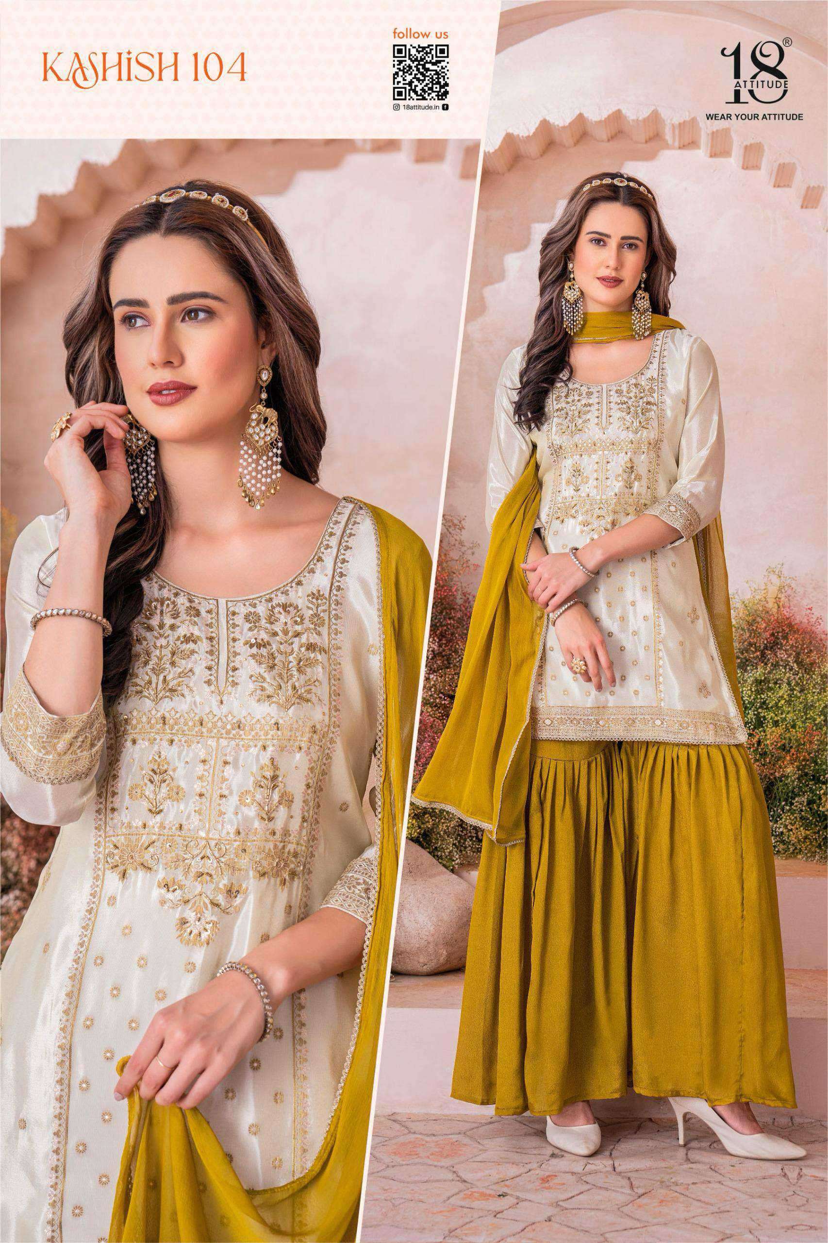 kashish by 18 attitude colors designer heavy handwork party wear salwar suits collection best online price surat