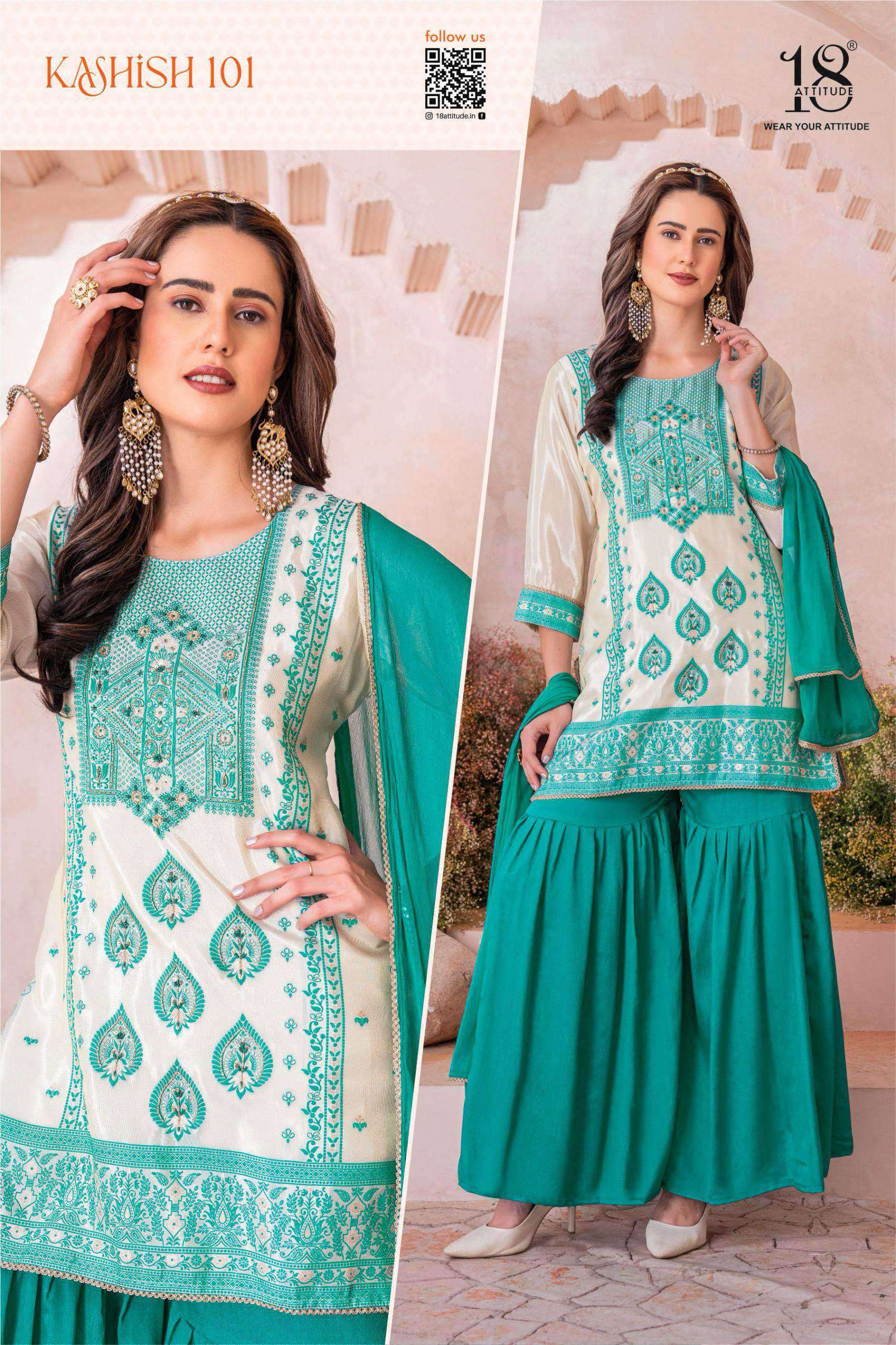 kashish by 18 attitude colors designer heavy handwork party wear salwar suits collection best online price surat