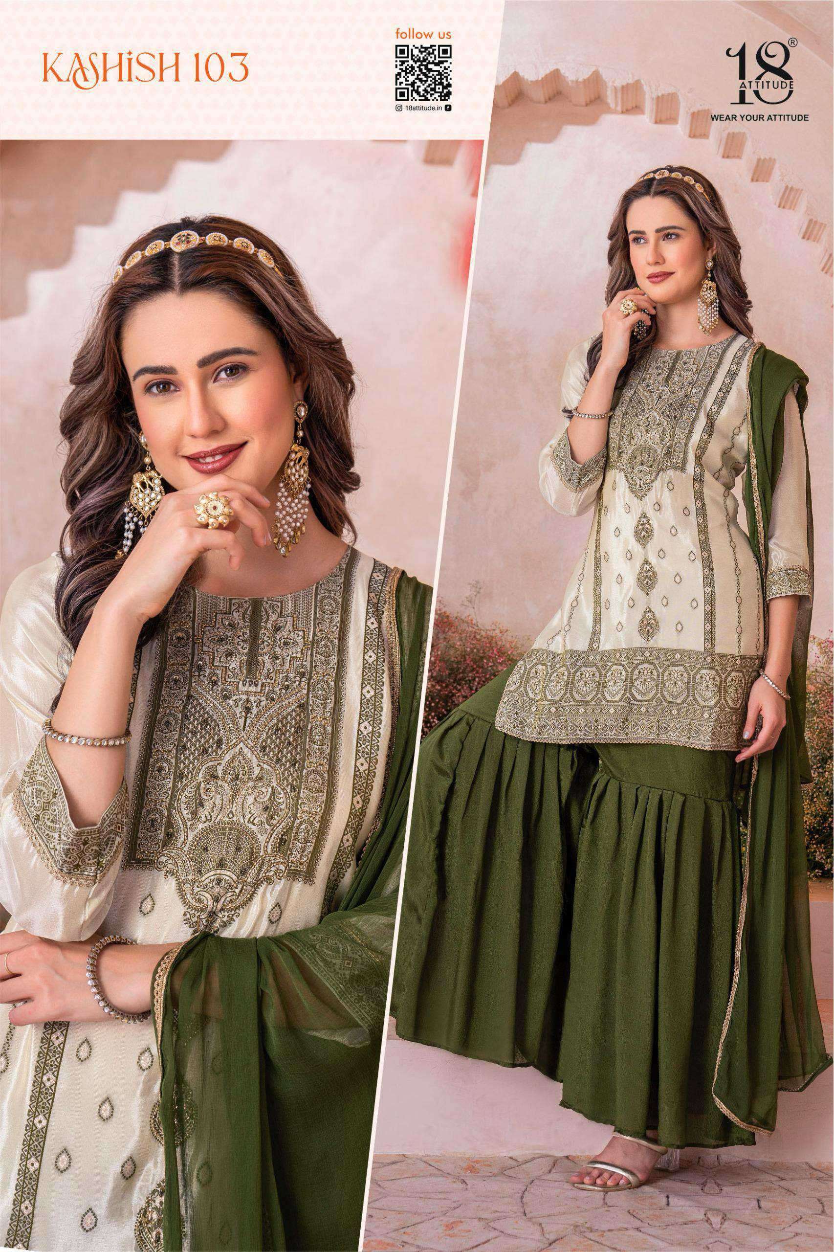 kashish by 18 attitude colors designer heavy handwork party wear salwar suits collection best online price surat