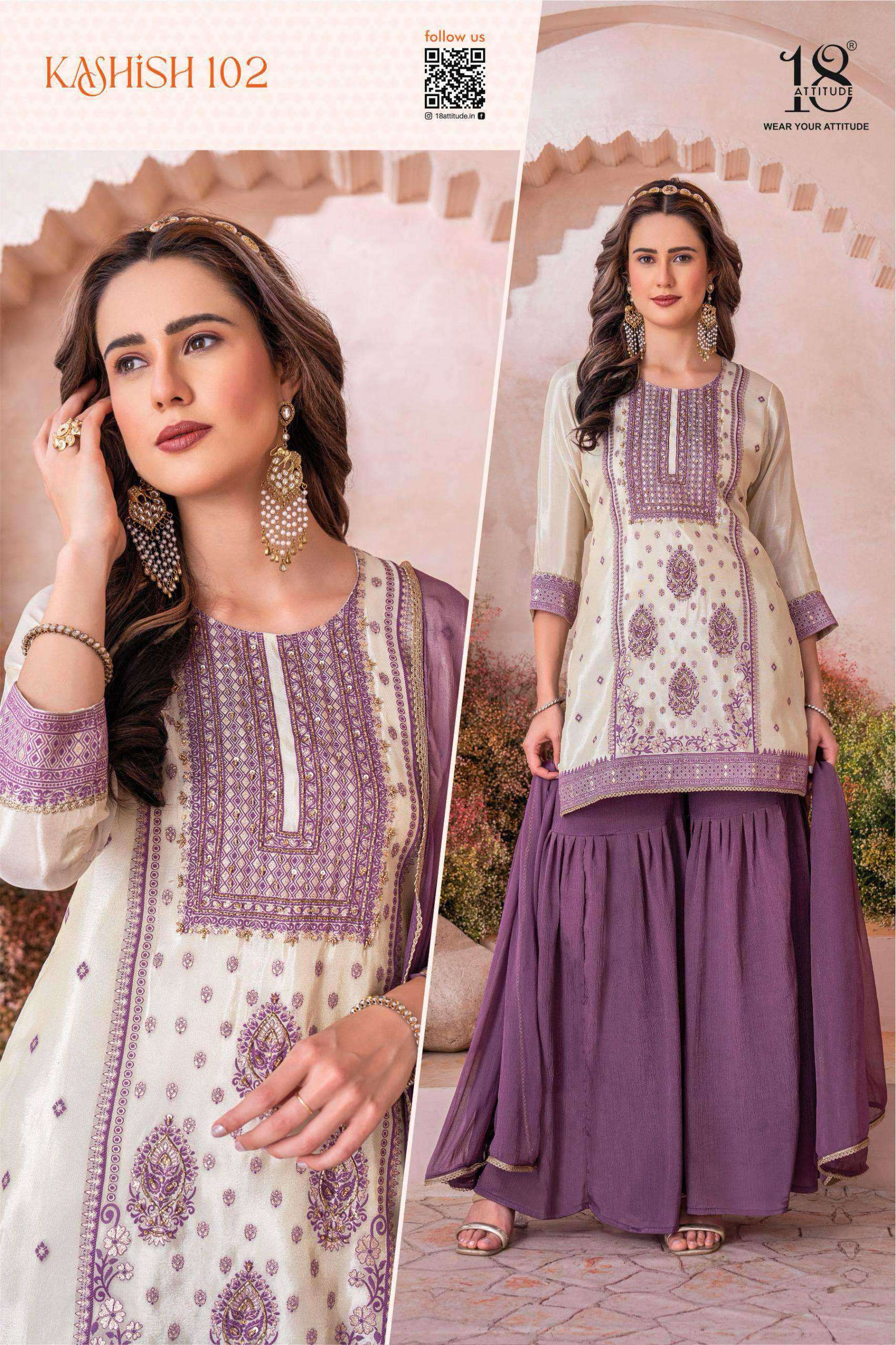 kashish by 18 attitude colors designer heavy handwork party wear salwar suits collection best online price surat