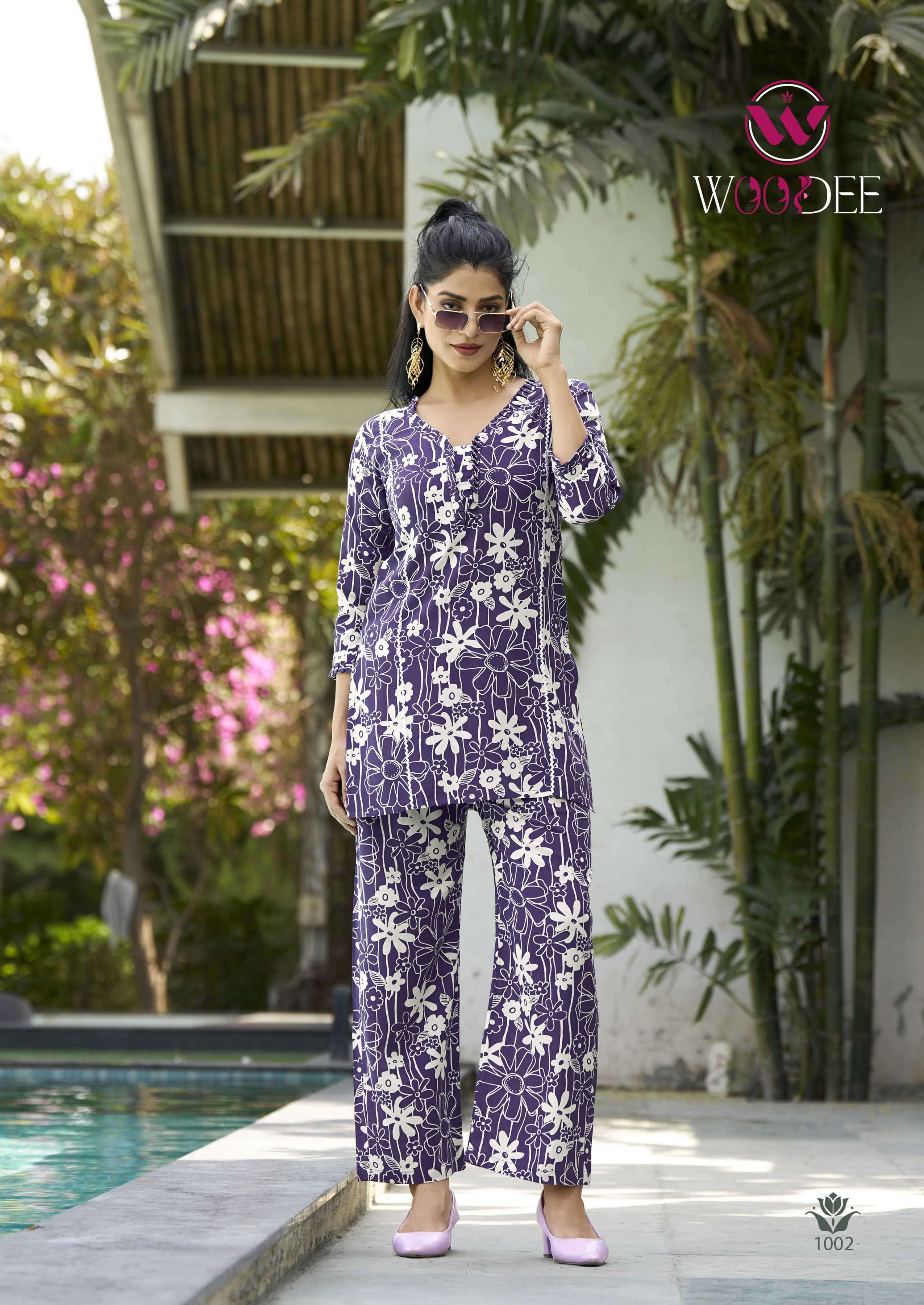 moksha by woodee 1001-1006 series latest designer summer wear readymade cord set collection buy online surat