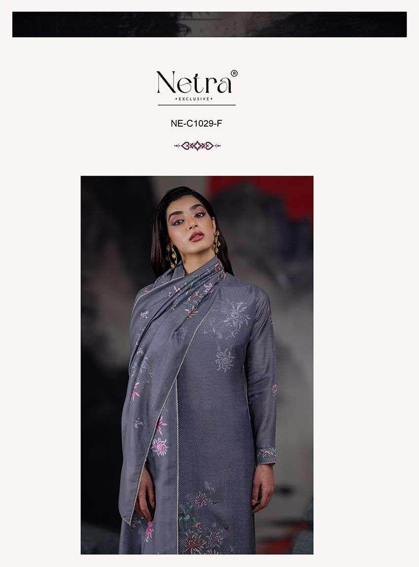 netra kangna 1029 colour series premium silk jacquard hand work embroidered unstich salwar kameez buy online shopping surat